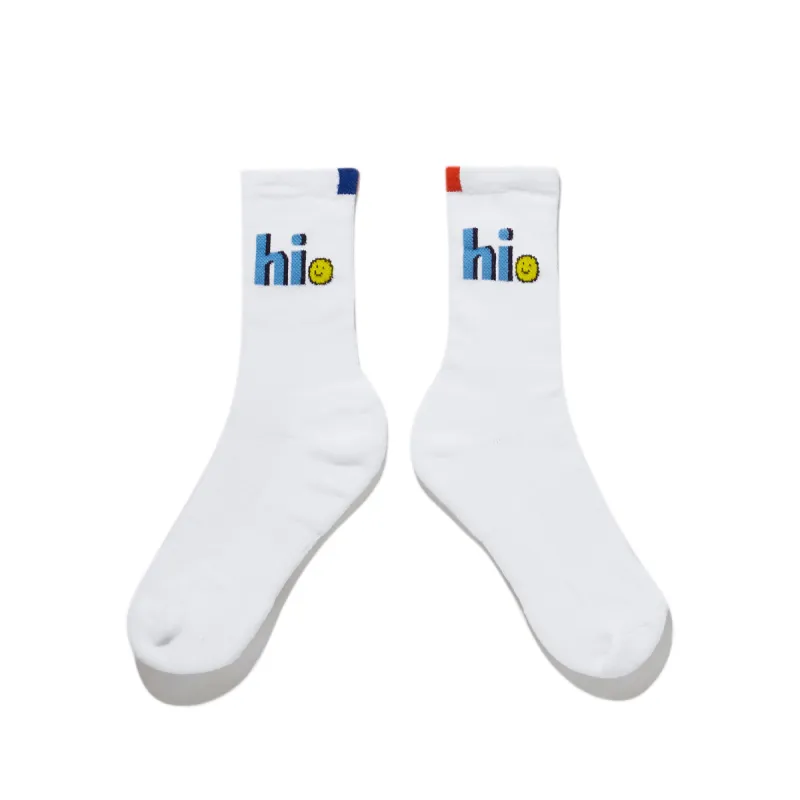 The Men's Hi Smile Sock - White sold by Kule