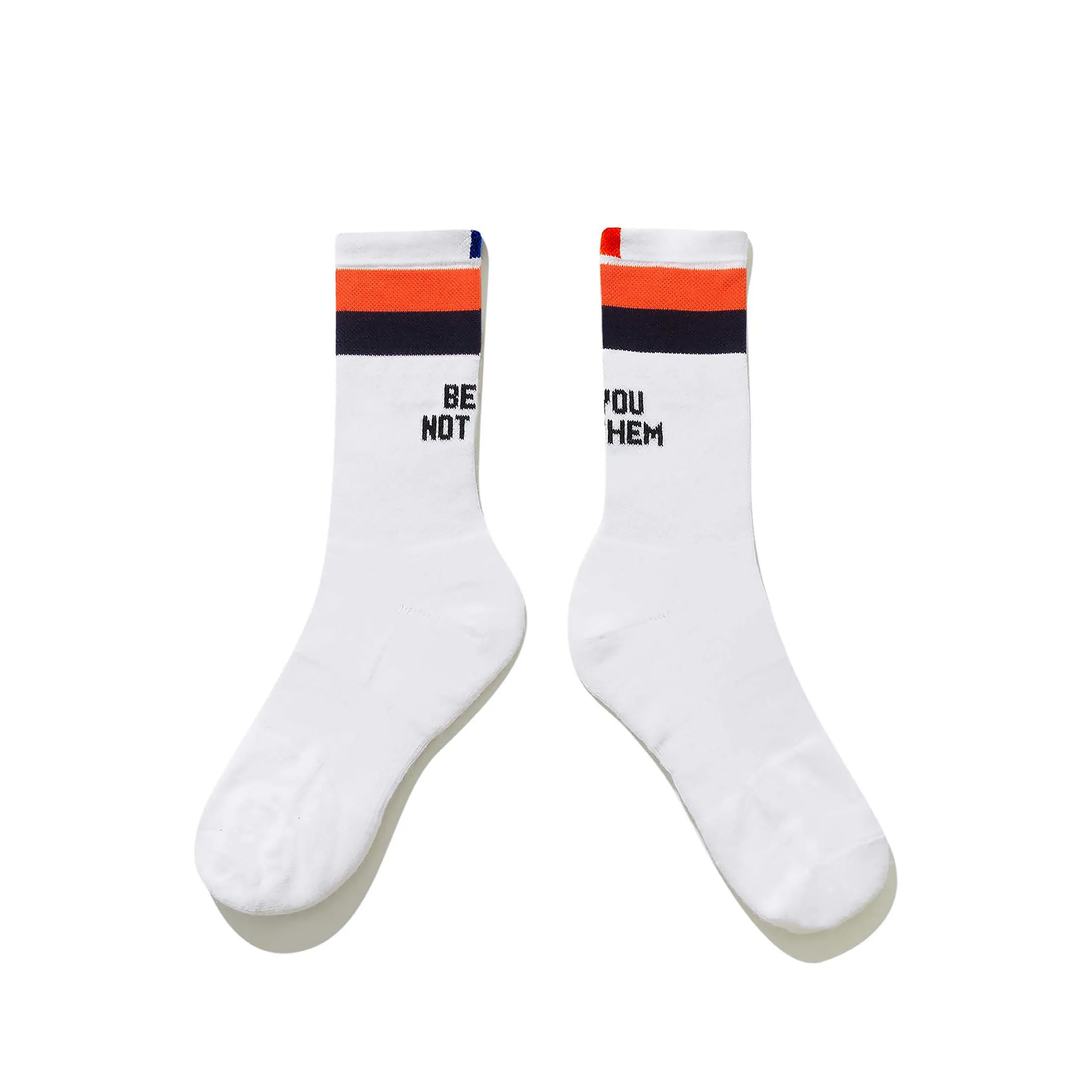 The Men's Be You Not Them Sock - White/Navy sold by Kule
