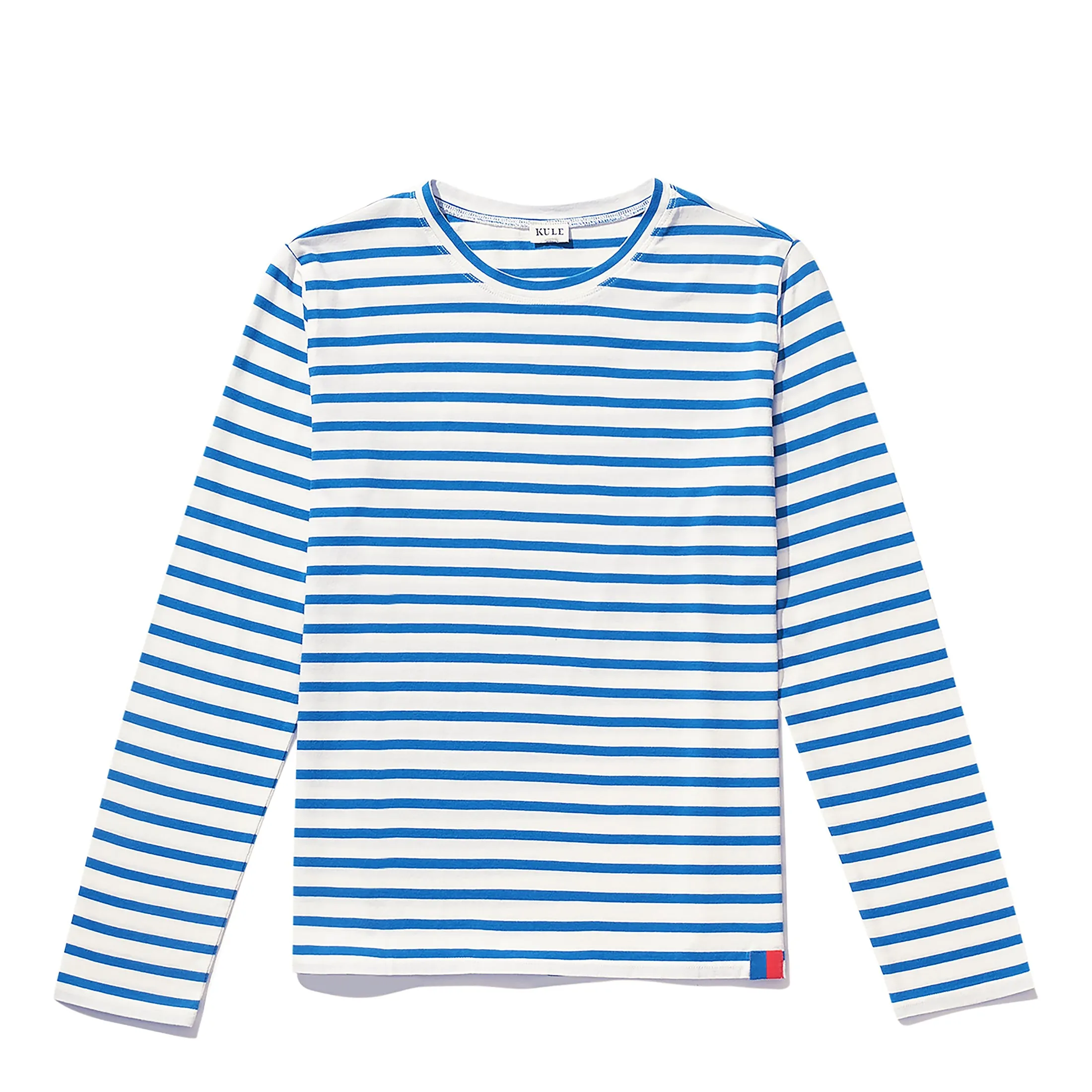 The Striped Modern Long - White/Royal Blue sold by Kule