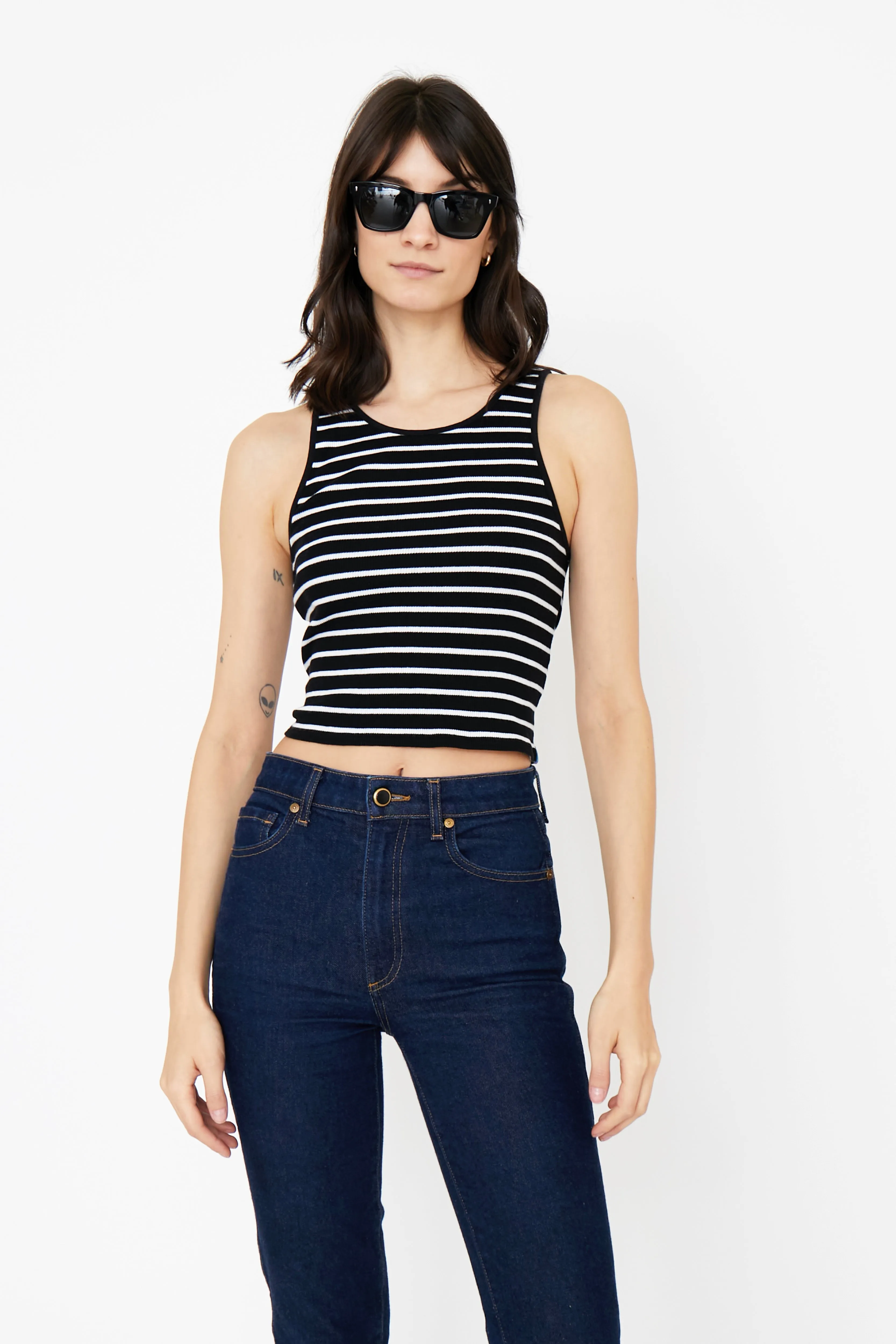 The Ribbed Eleni - Black/White sold by Kule product image thumbnail 3