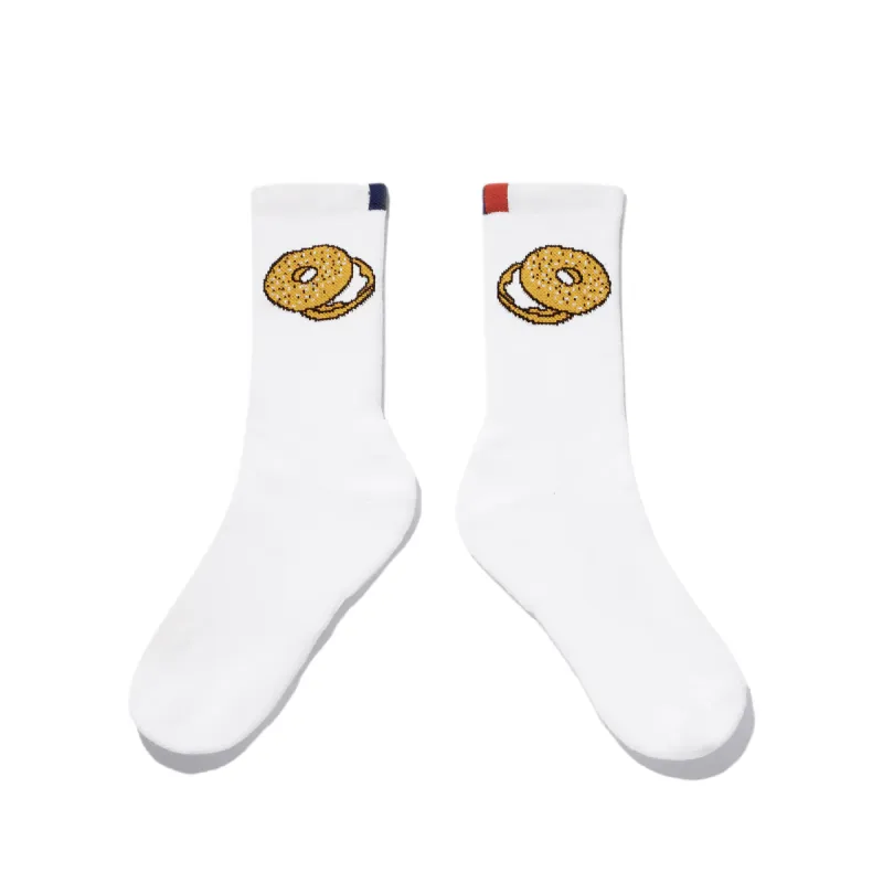 The Women's Bagel Sock - White sold by Kule