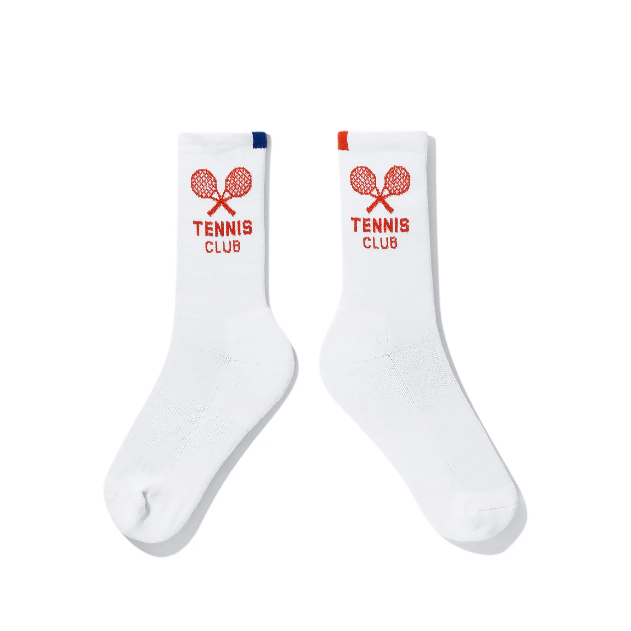 The Women's Tennis Sock - White/Poppy sold by Kule