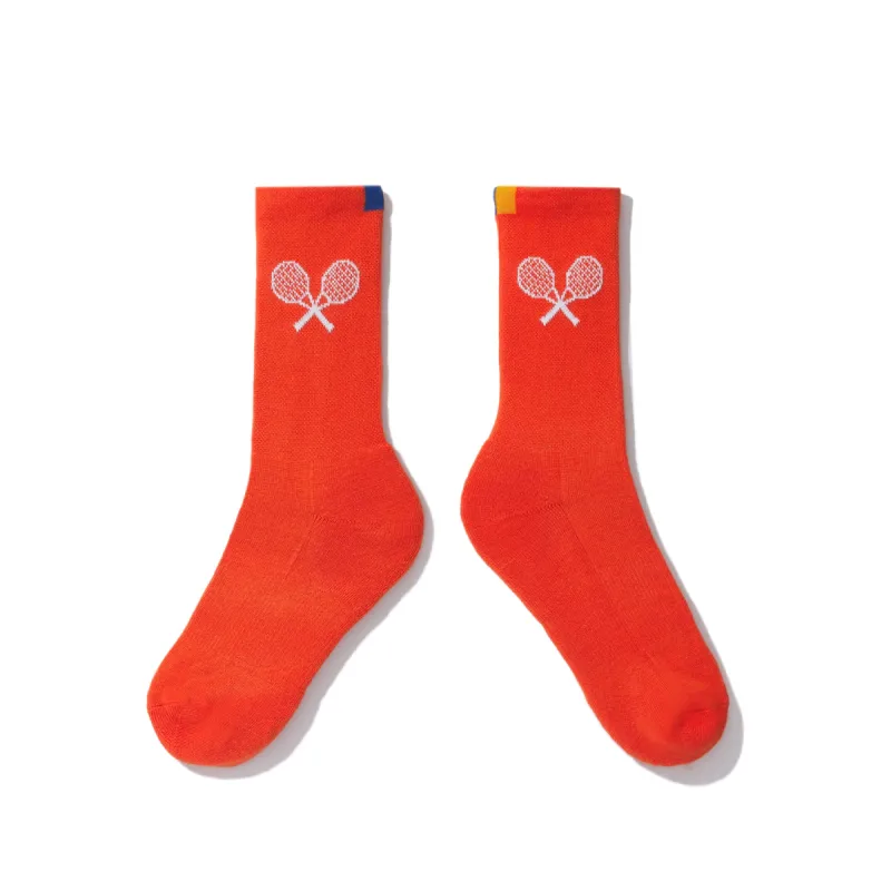 The Men's Racket Sock - Poppy sold by Kule