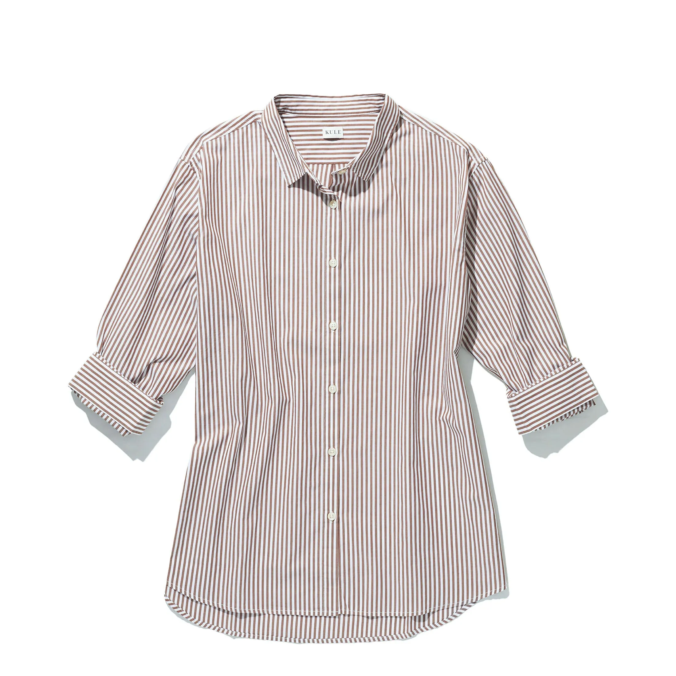 The Hutton Oversized Shirt - Beige/White sold by Kule product image thumbnail 2