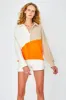 The Terry Beck - Orange/Cream/Taupe sold by Kule