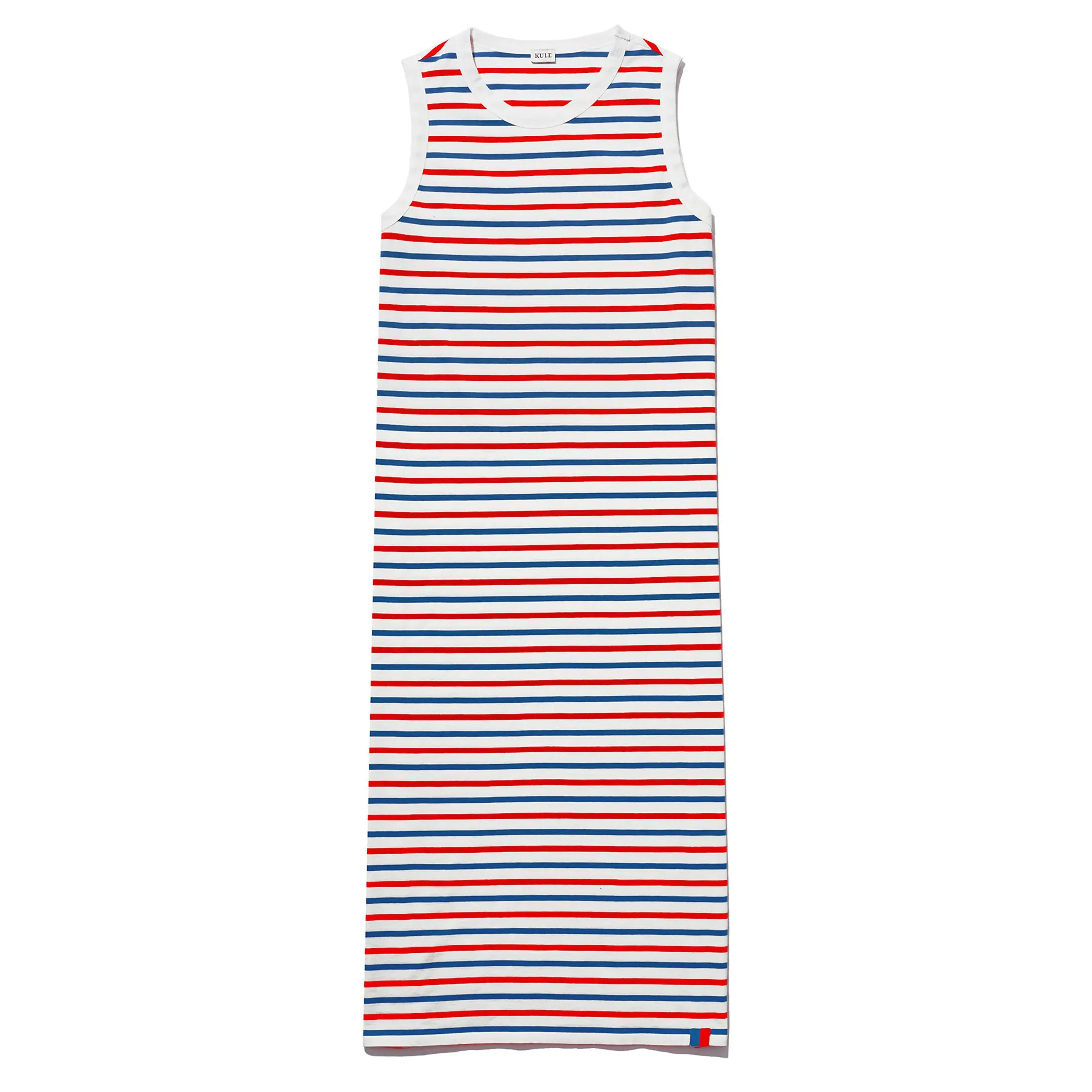 The Tank Dress - White/True Blue/Poppy sold by Kule