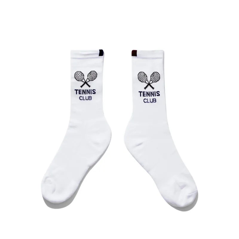The Men's Tennis Sock - White/Port made by Kule