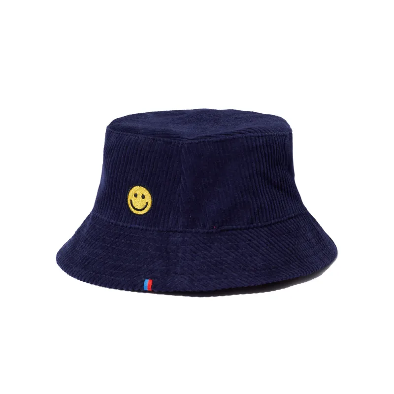 The Smile Bucket Hat - Navy sold by Kule