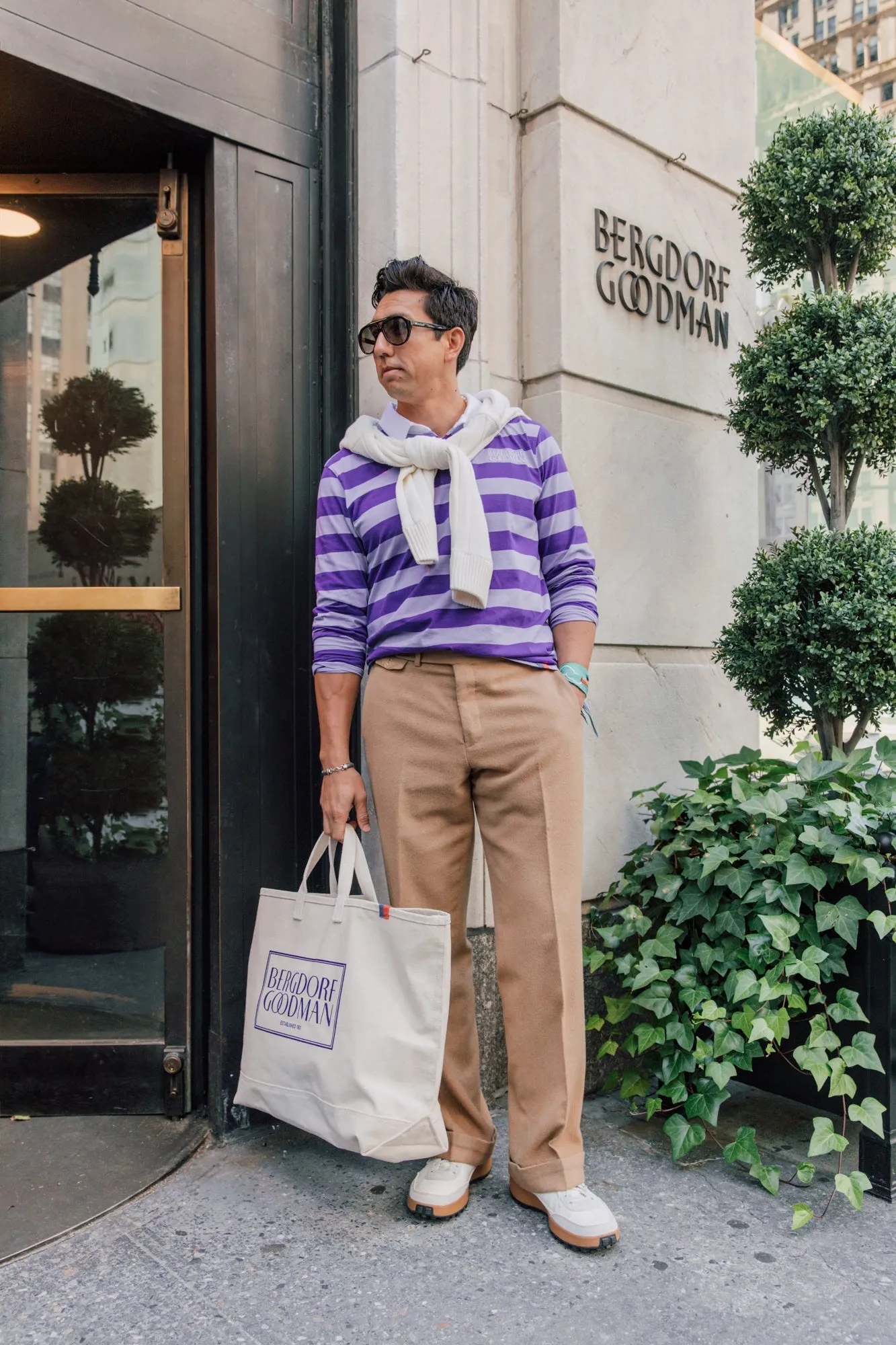 The Men's Bergdorf Goodman Rugby - Lavender/Grape sold by Kule product image thumbnail 3