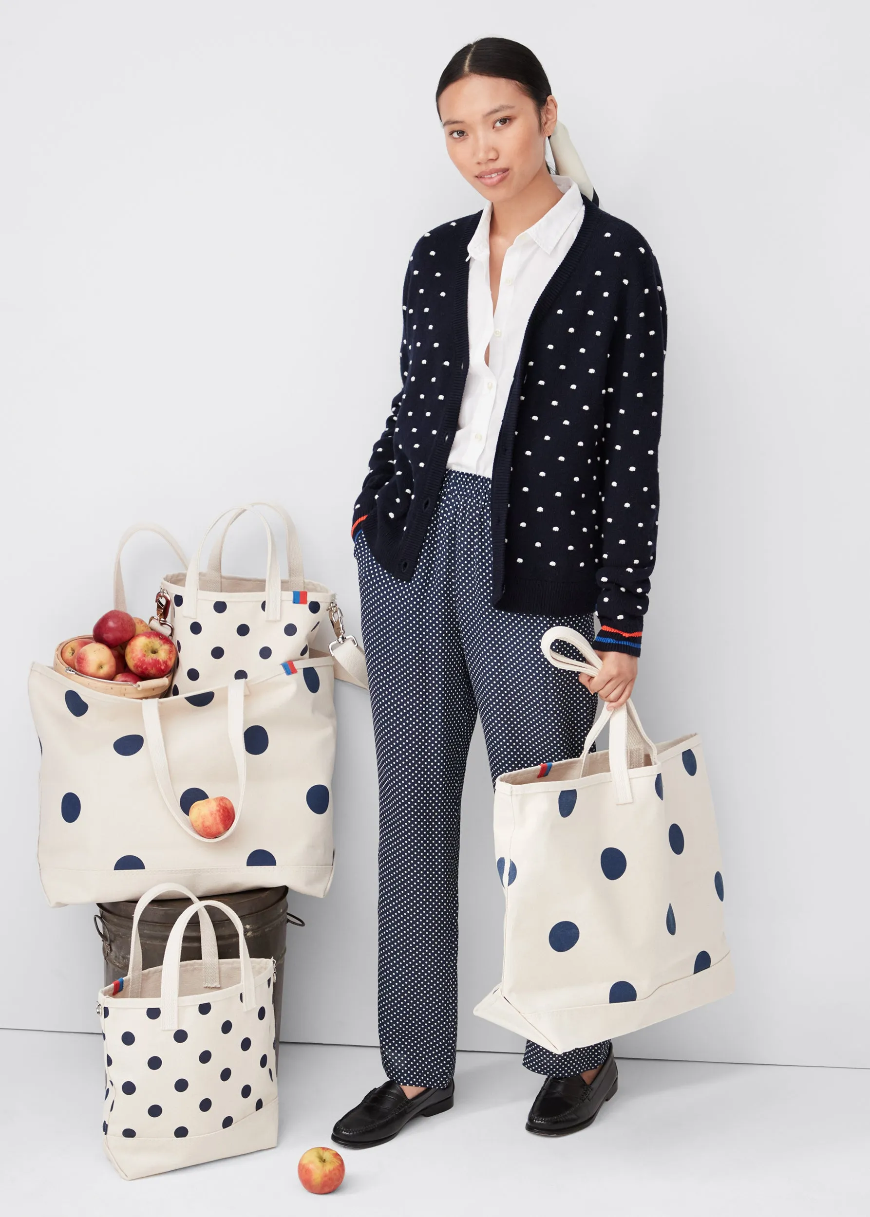 The Over the Shoulder Dot Tote - Canvas sold by Kule product image thumbnail 3