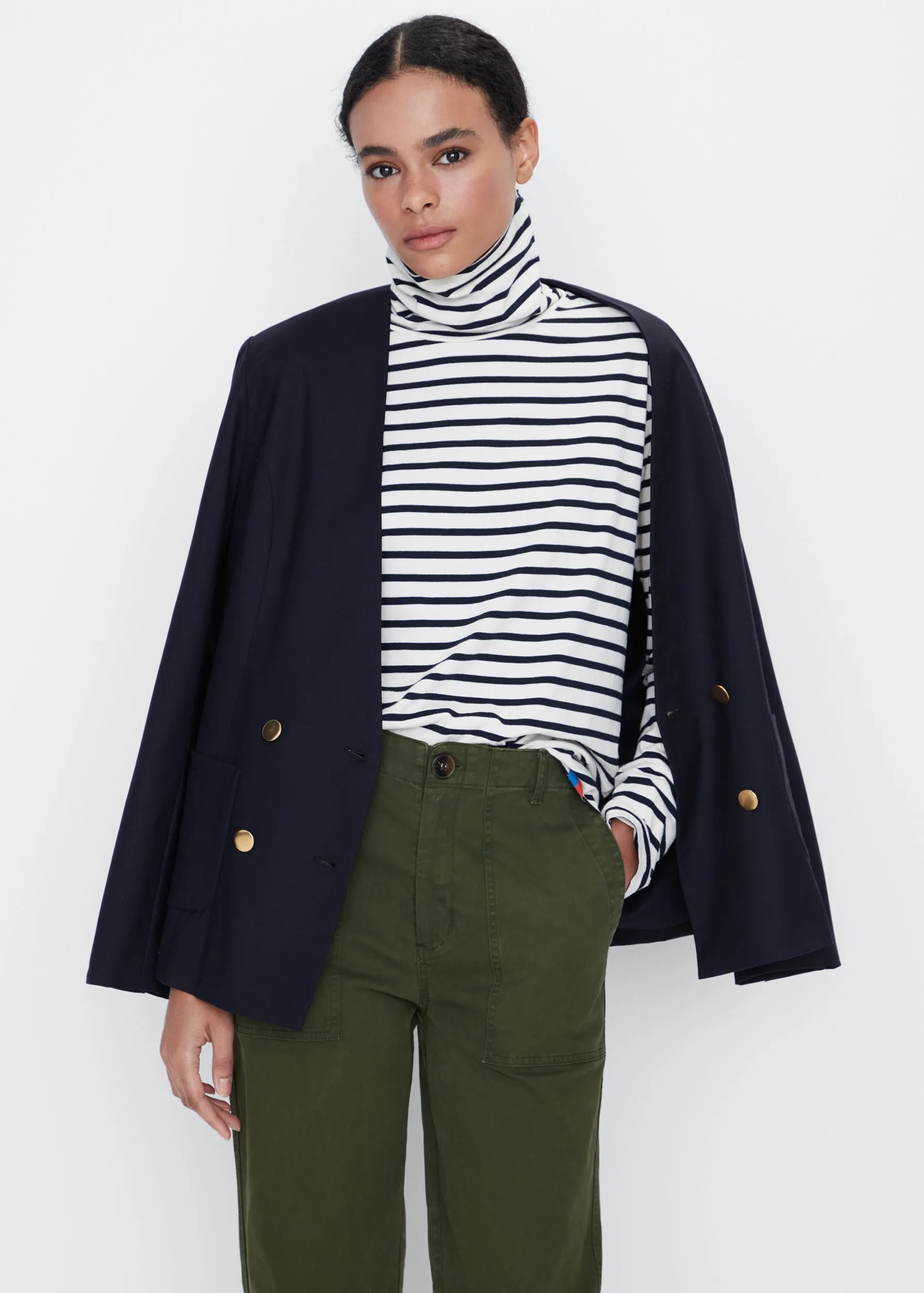 The Turtleneck - Cream/Navy sold by Kule product image thumbnail 4