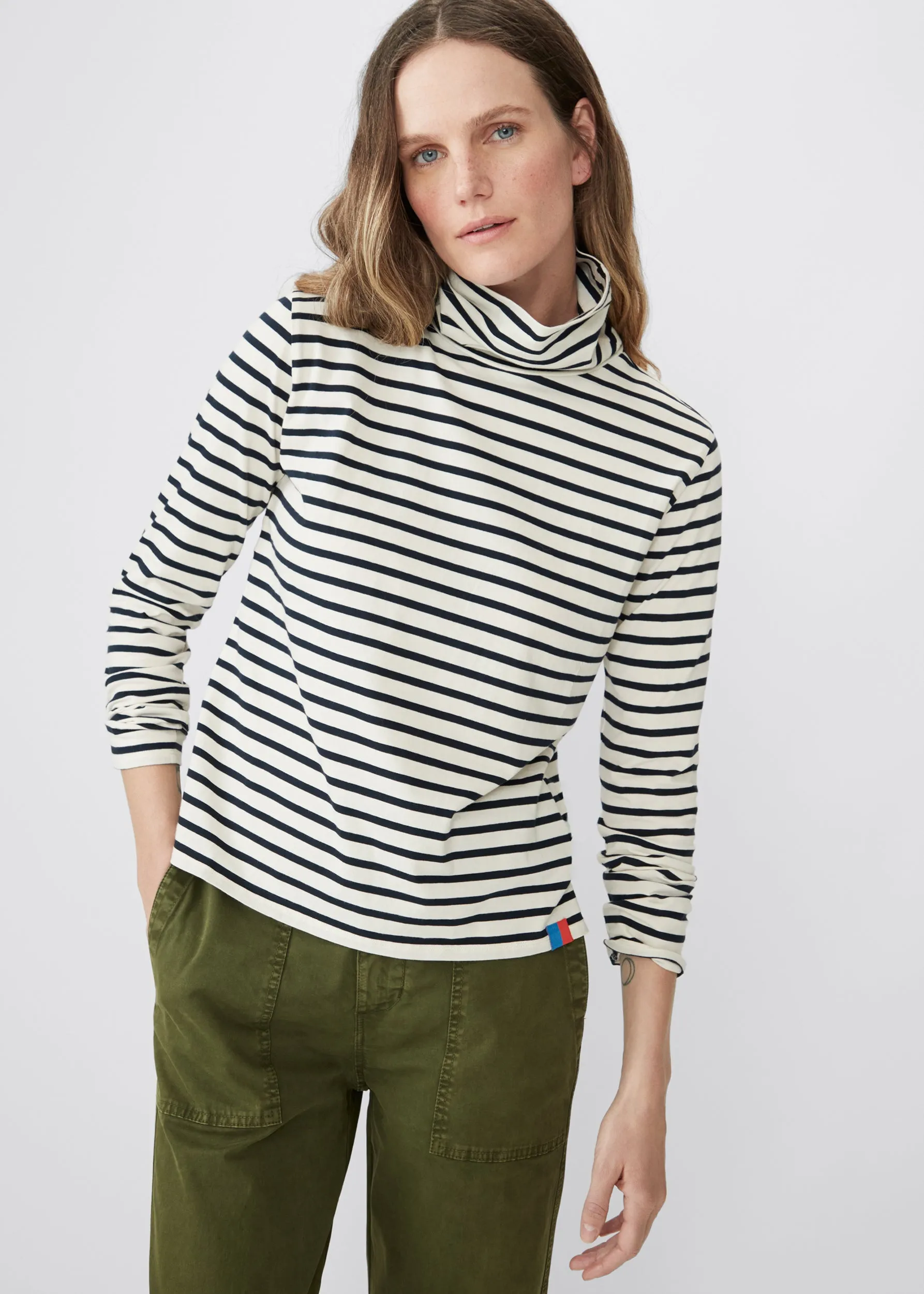 The Turtleneck - Cream/Navy sold by Kule product image thumbnail 2