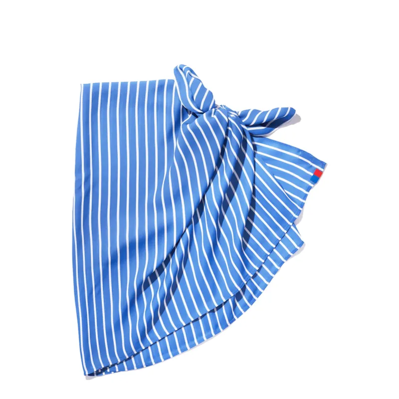 The Silk Elba Pareo - Dusty Blue/White sold by Kule