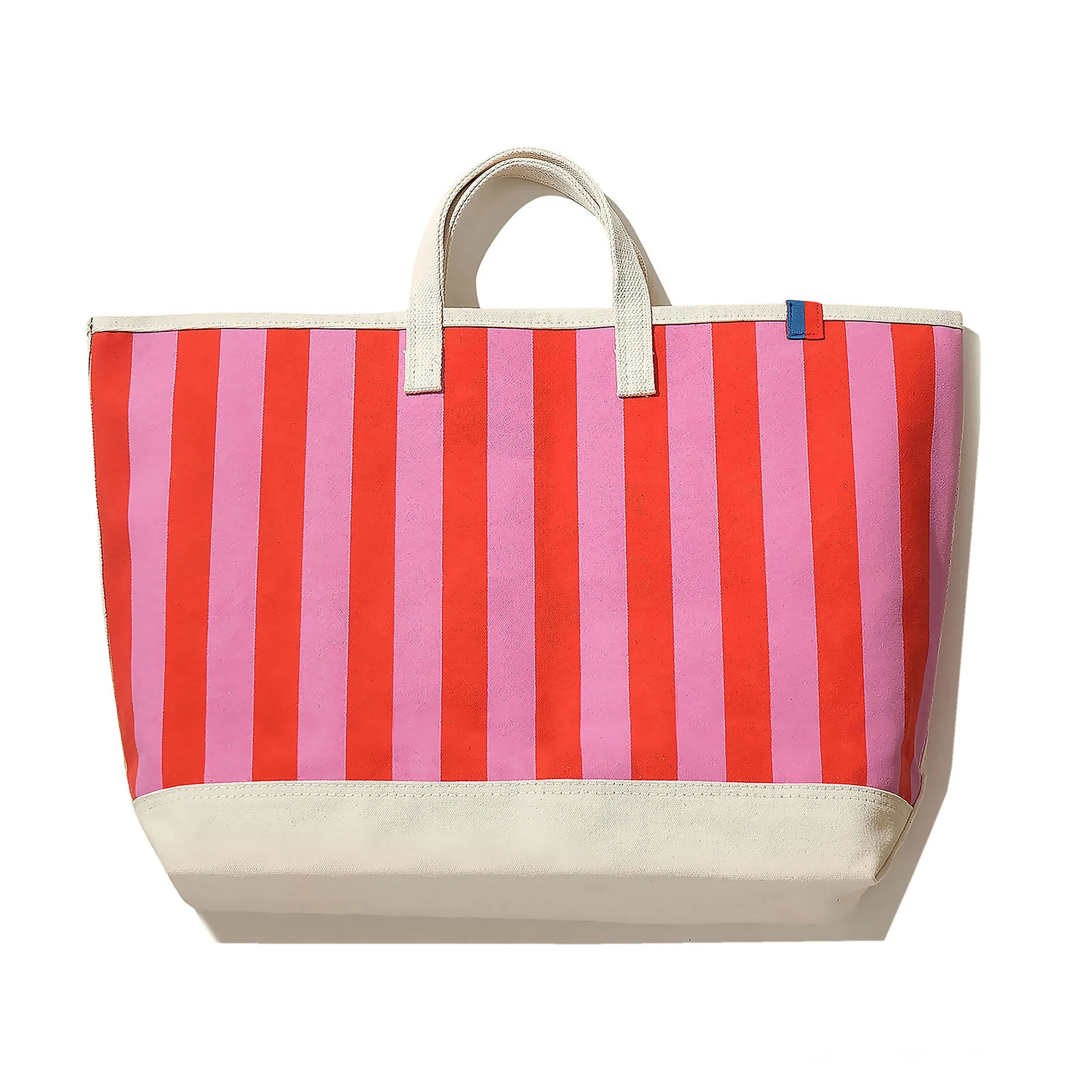 The All Over Striped Tote - Pink/Poppy sold by Kule
