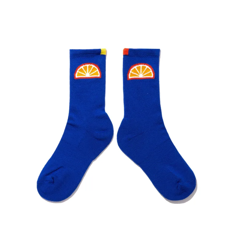 The Men's Orange Slice Sock - Royal Blue sold by Kule