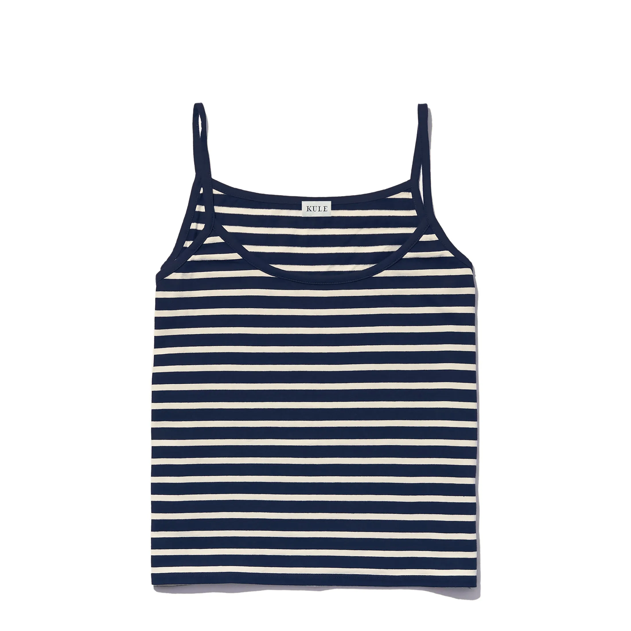 The Spaghetti Tank - Navy/Cream sold by Kule