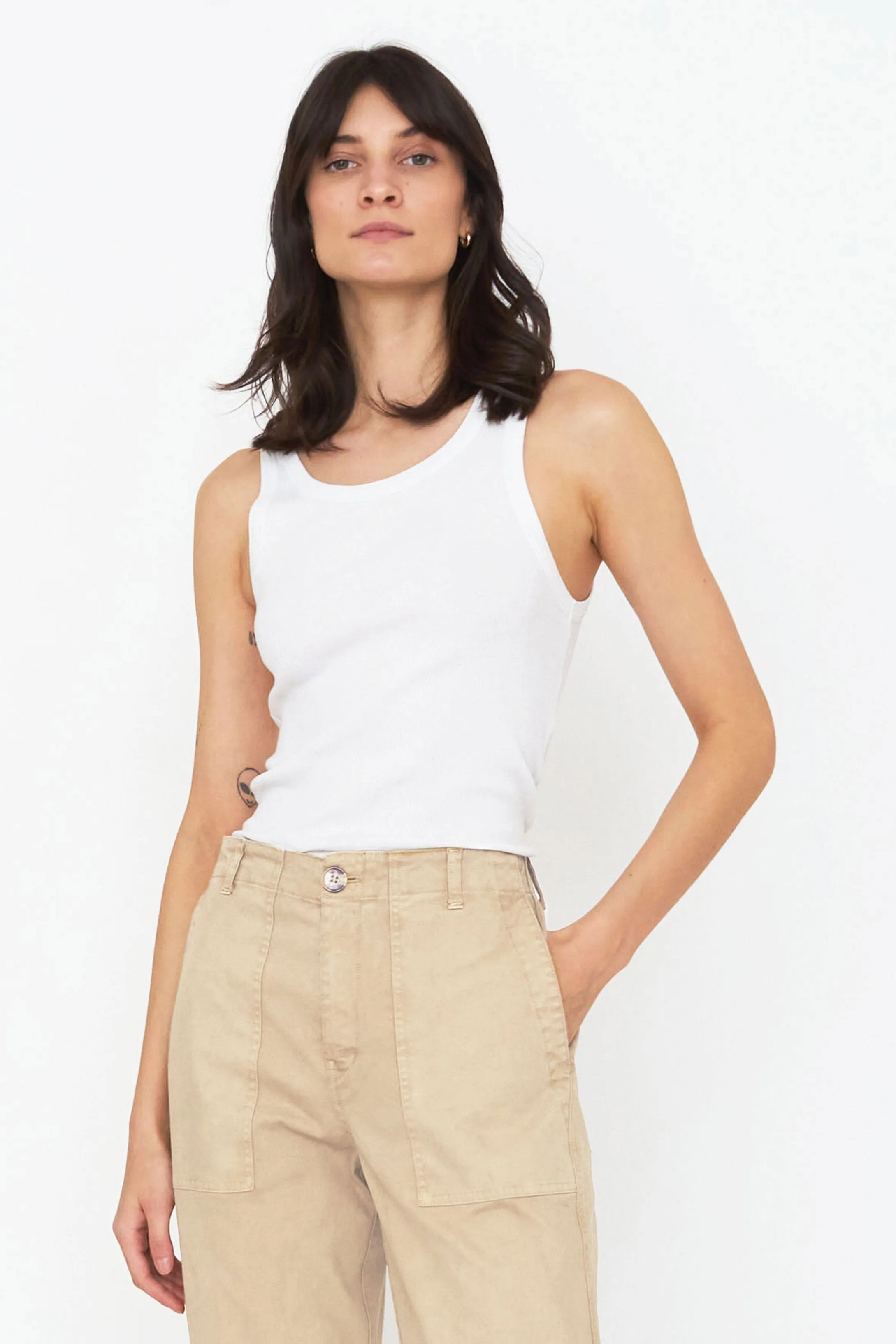 The Ribbed Lenny - White sold by Kule product image thumbnail 5