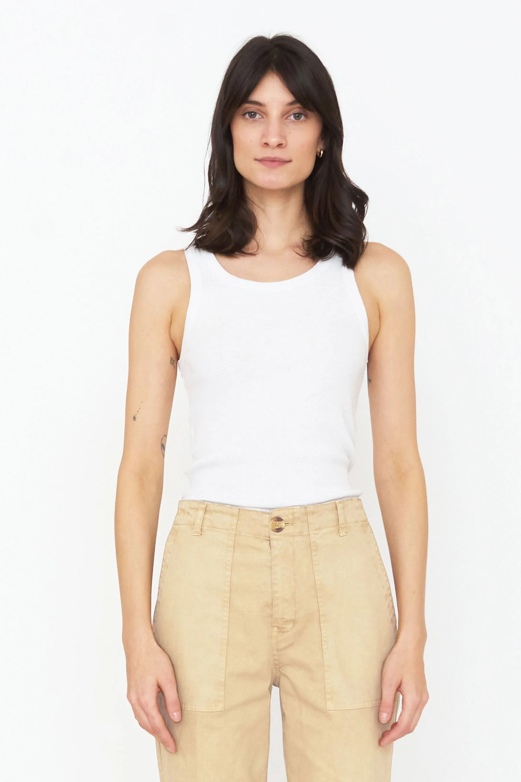 The Ribbed Lenny - White sold by Kule product image thumbnail 4