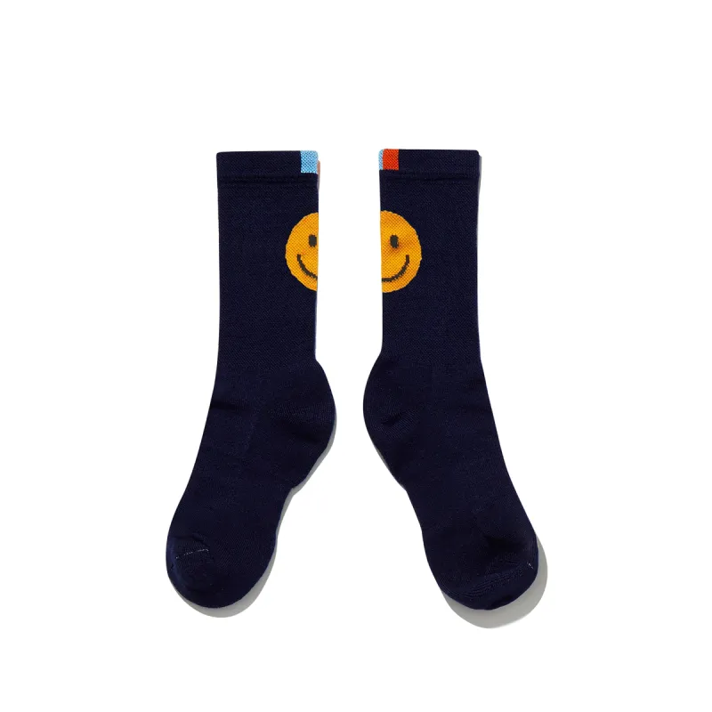The Men's Happy Face Sock - Navy made by Kule
