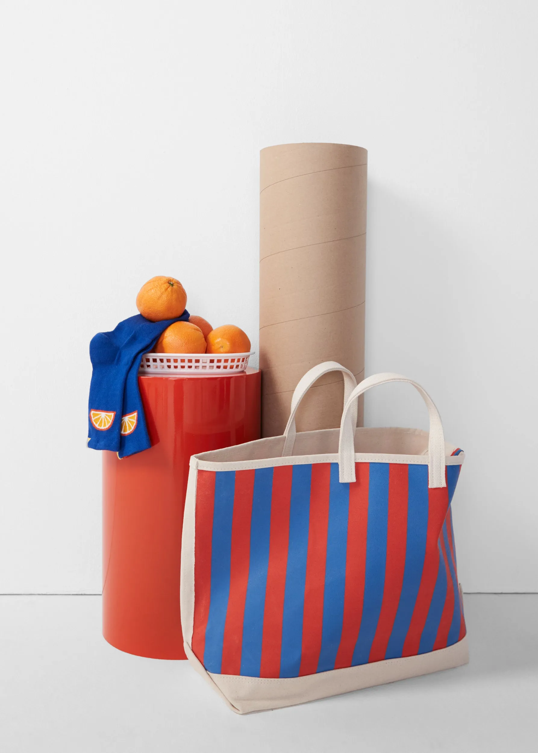 The All Over Striped Tote - Royal/Poppy sold by Kule product image thumbnail 2