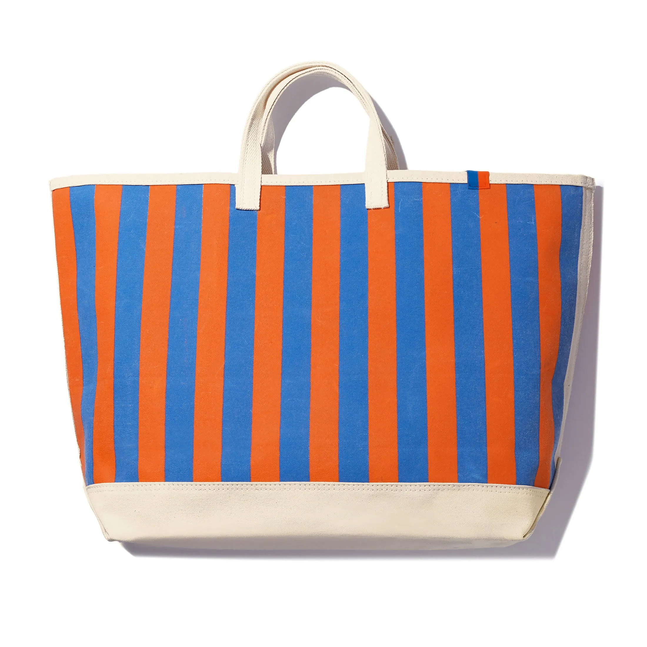 The All Over Striped Tote - Royal/Poppy sold by Kule