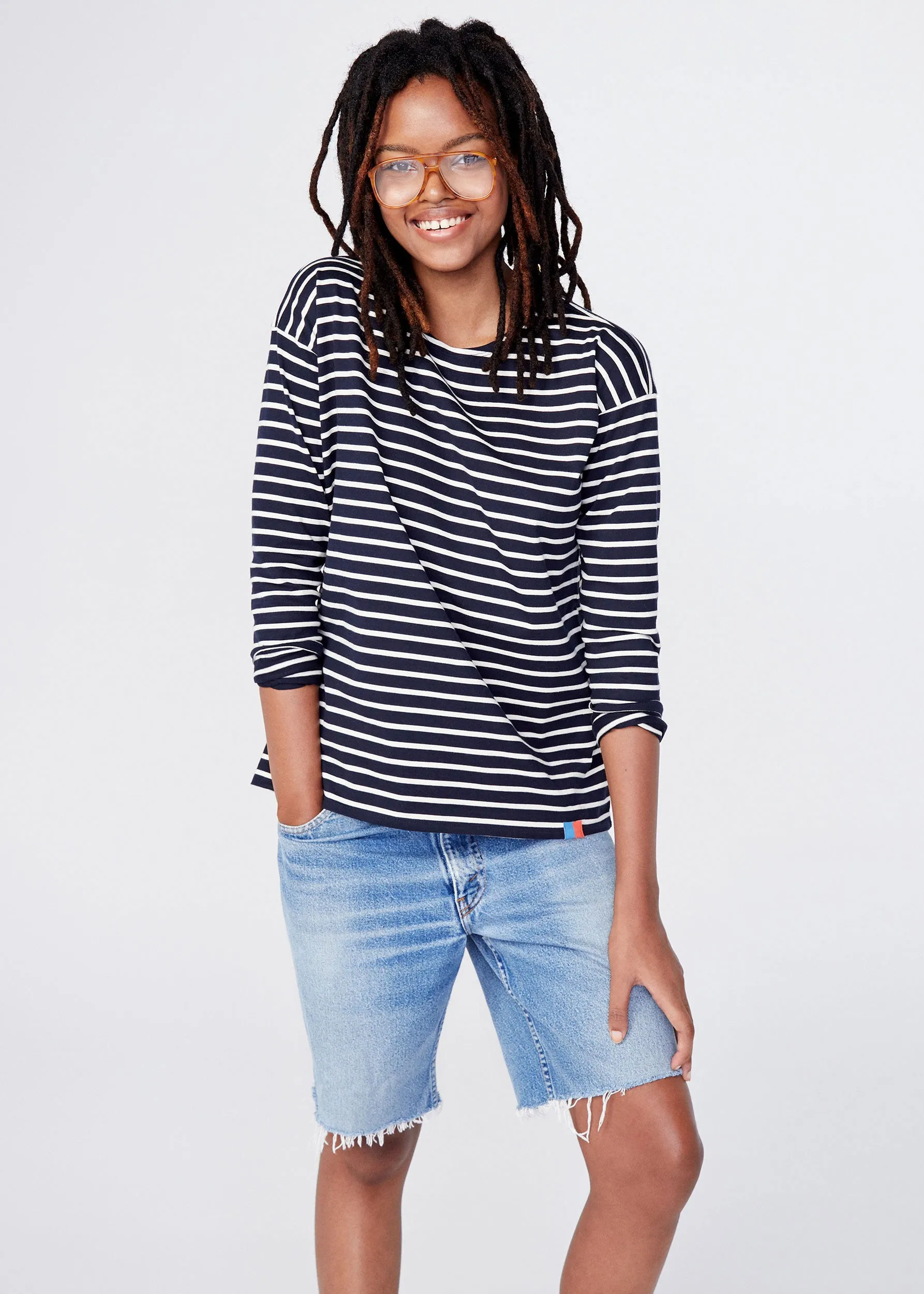 The Boyfriend - Navy/Cream sold by Kule product image thumbnail 3