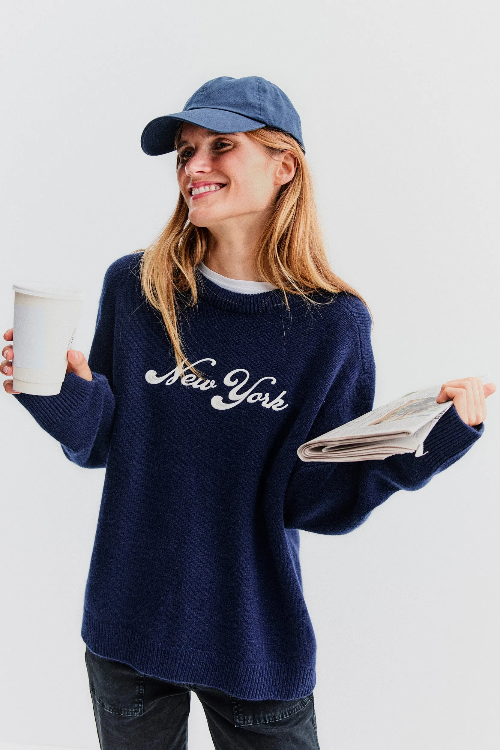 The New York Crewneck - Navy sold by Kule product image thumbnail 2