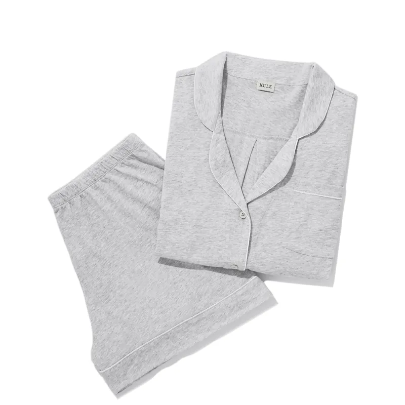 The Short PJ Set - Heather Grey made by Kule