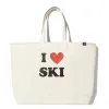 The Over the Shoulder I Love Ski Tote - Canvas sold by Kule