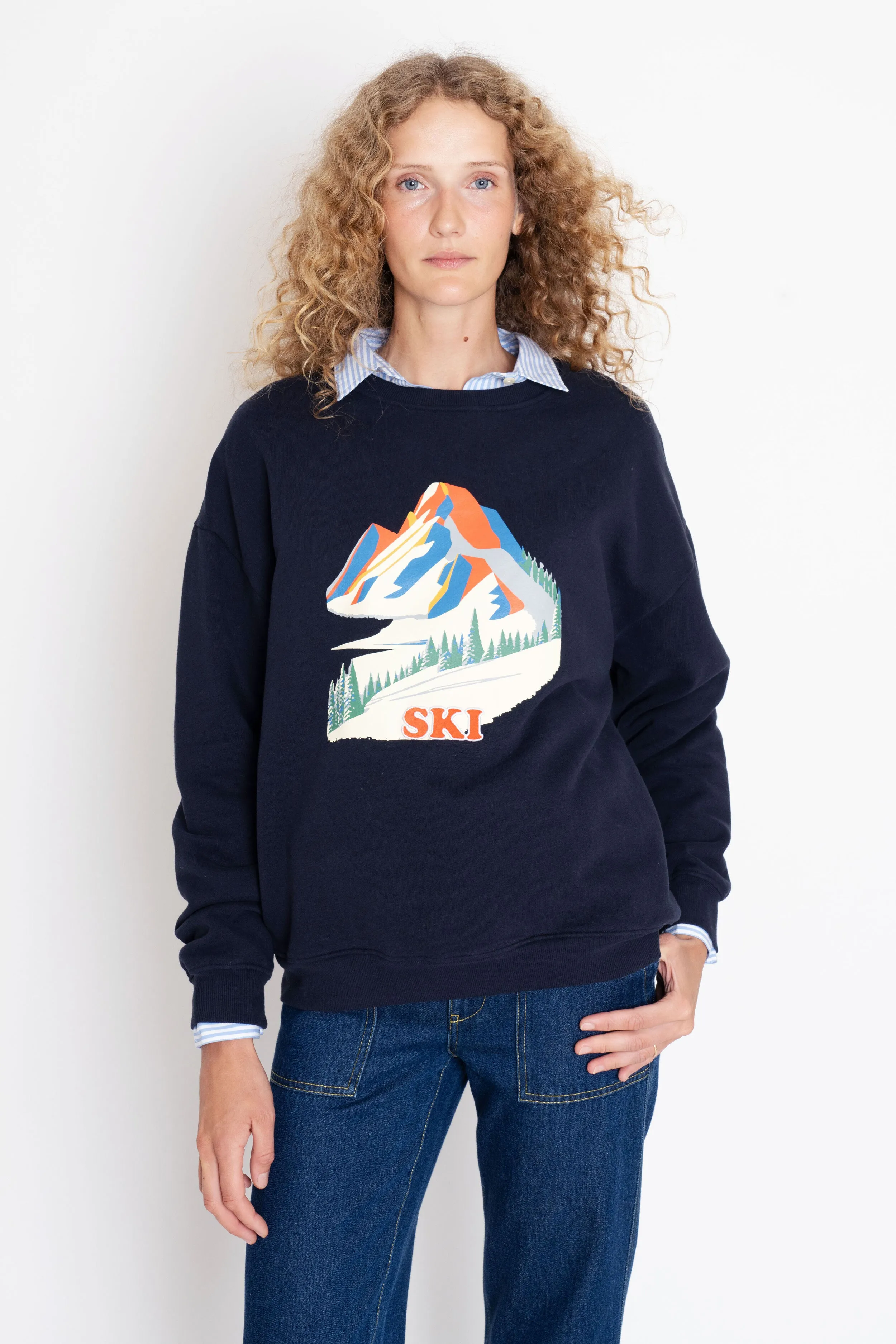 The Oversized Alps Sweatshirt - Navy sold by Kule product image thumbnail 2