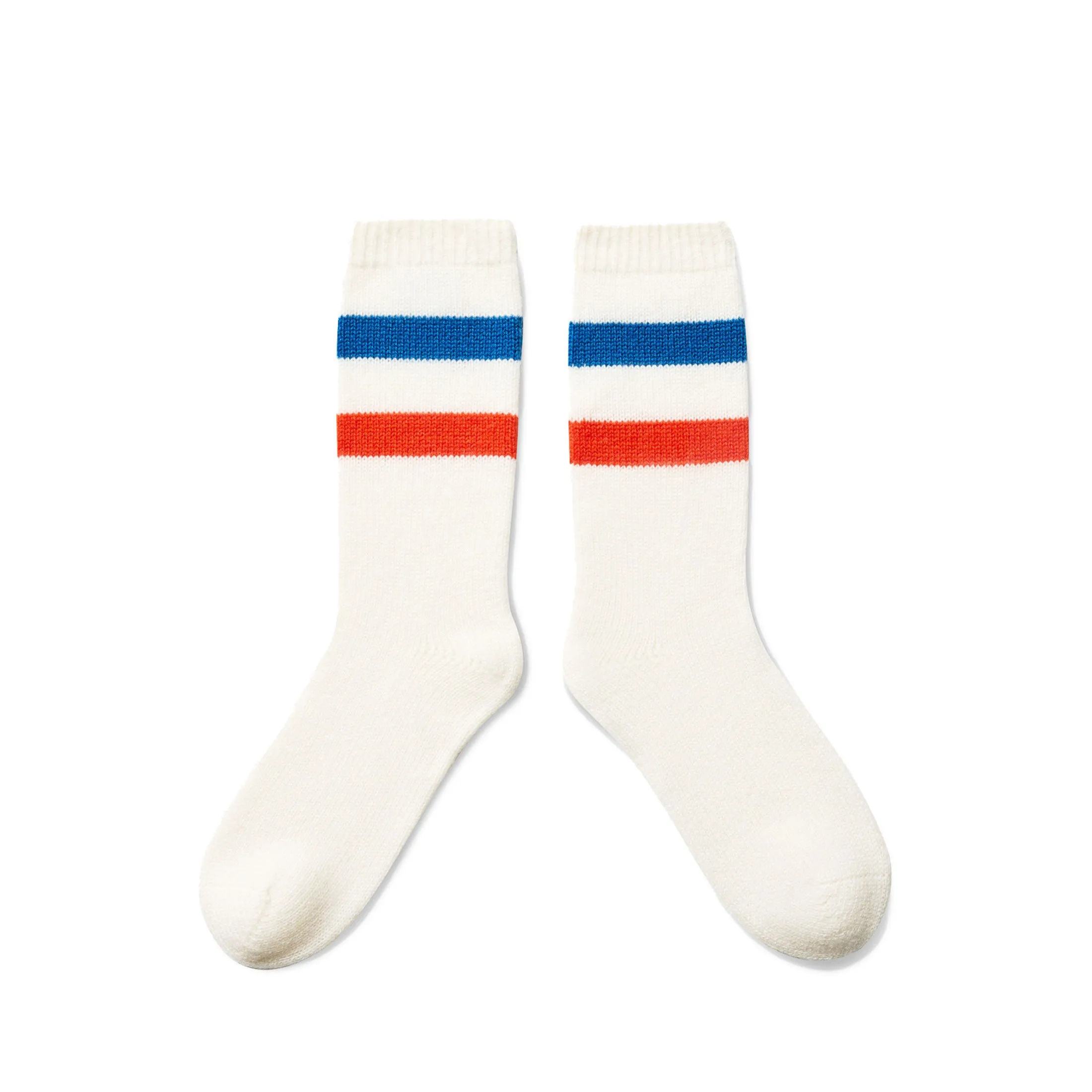 The Cashmere Blend Sock - Cream/Royal Blue/Poppy sold by Kule