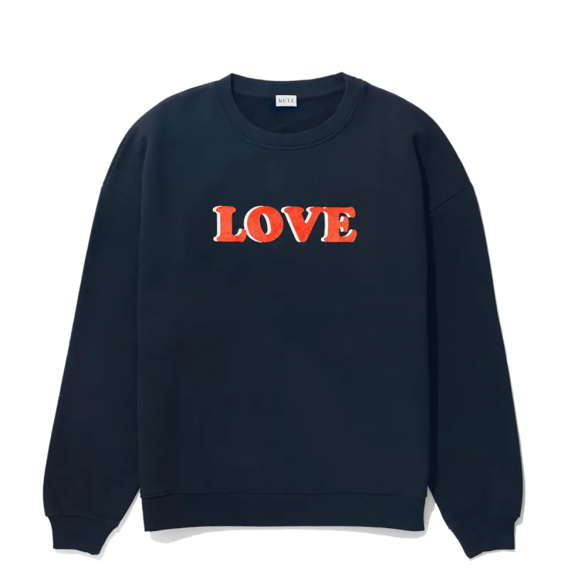 The Oversized LOVE Sweatshirt - Navy sold by Kule