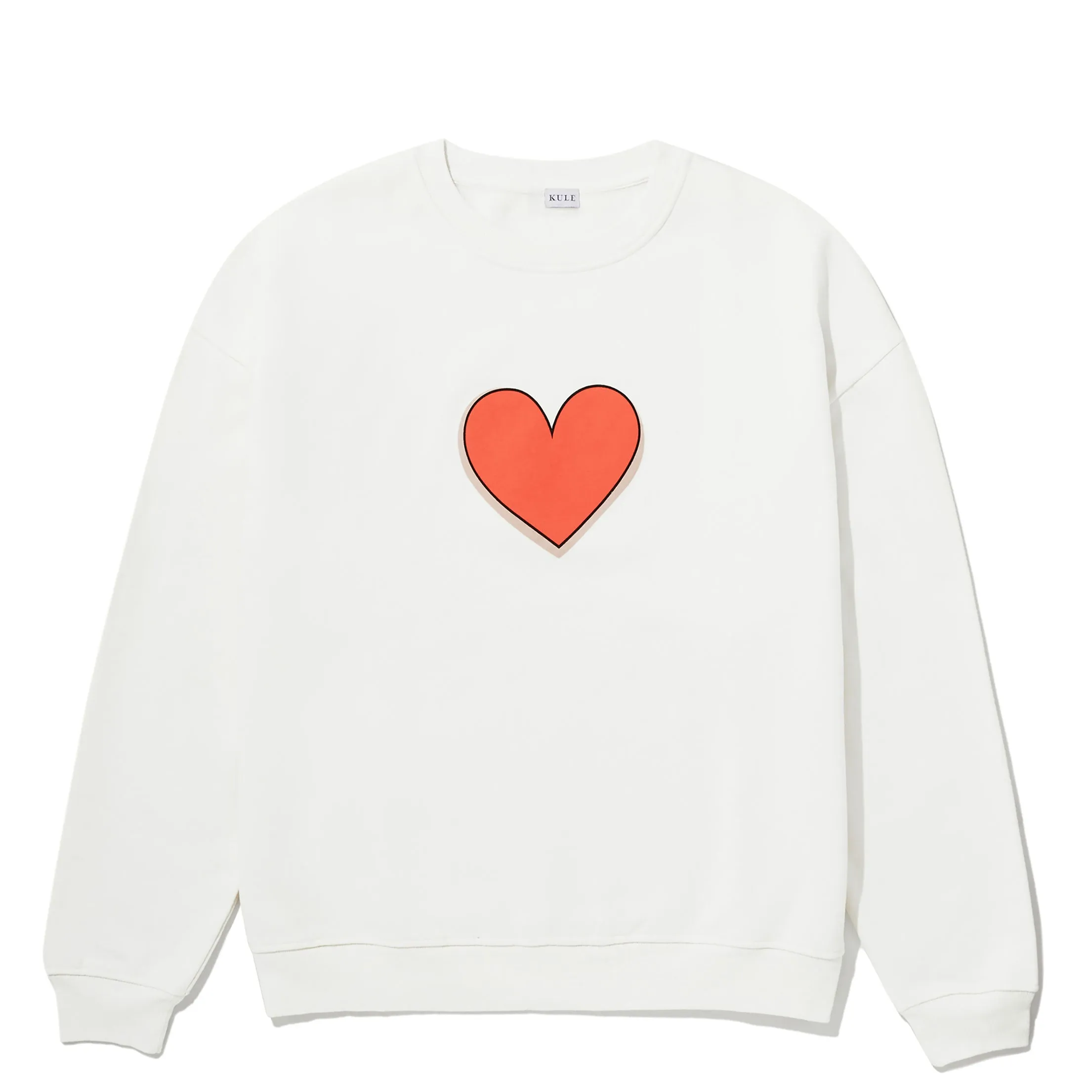The Oversized Heart Sweatshirt - Cream sold by Kule