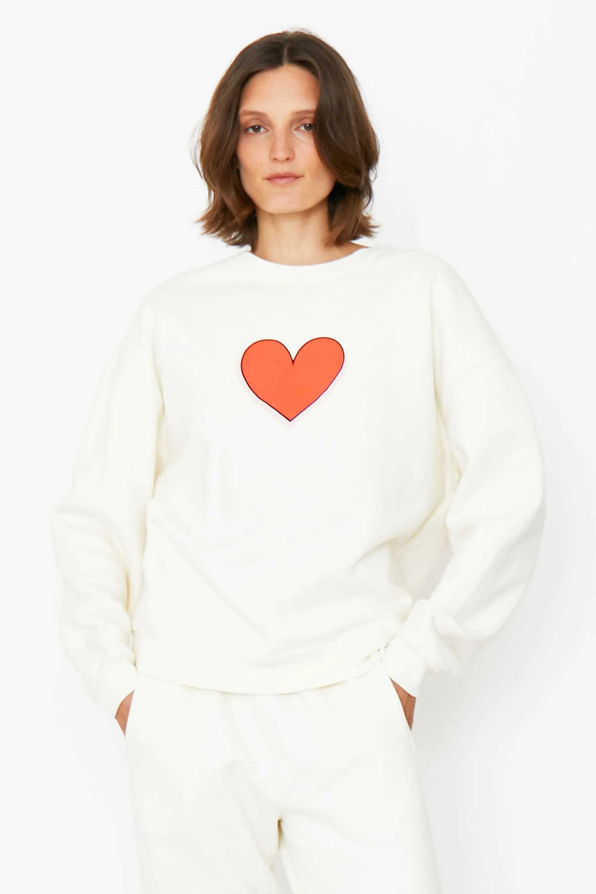 The Oversized Heart Sweatshirt - Cream sold by Kule product image thumbnail 2