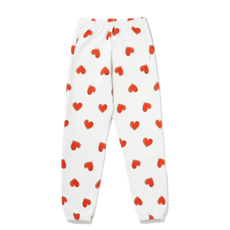 The Multi Heart Sweatpants - Cream/Red sold by Kule