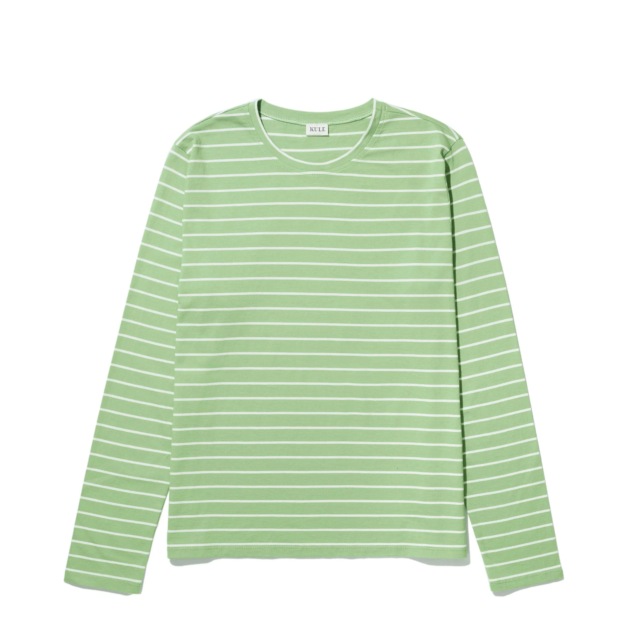 The Modern Long - Avocado/White Pinstripe sold by Kule
