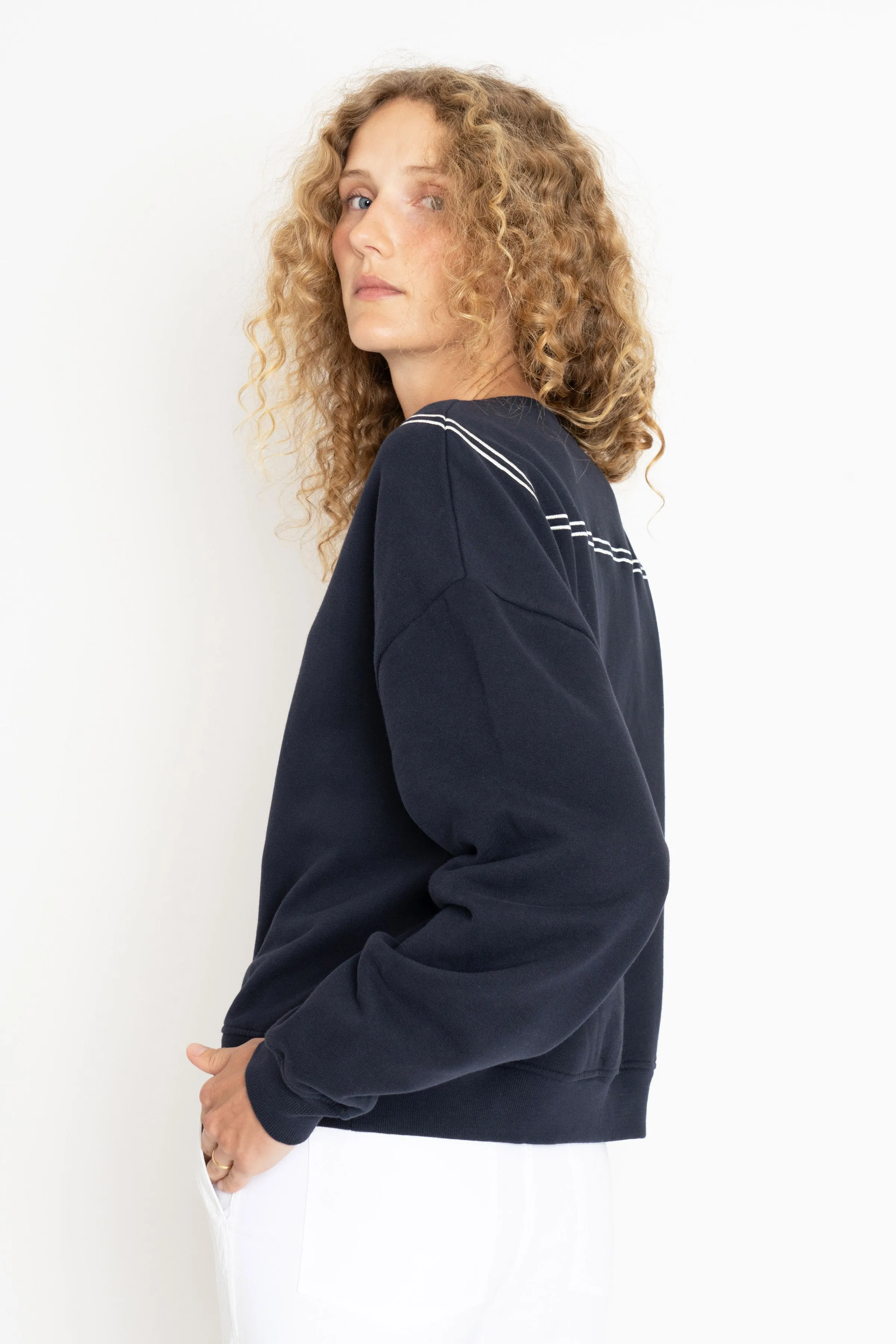 The Sailor Sweatshirt - Navy sold by Kule product image thumbnail 3