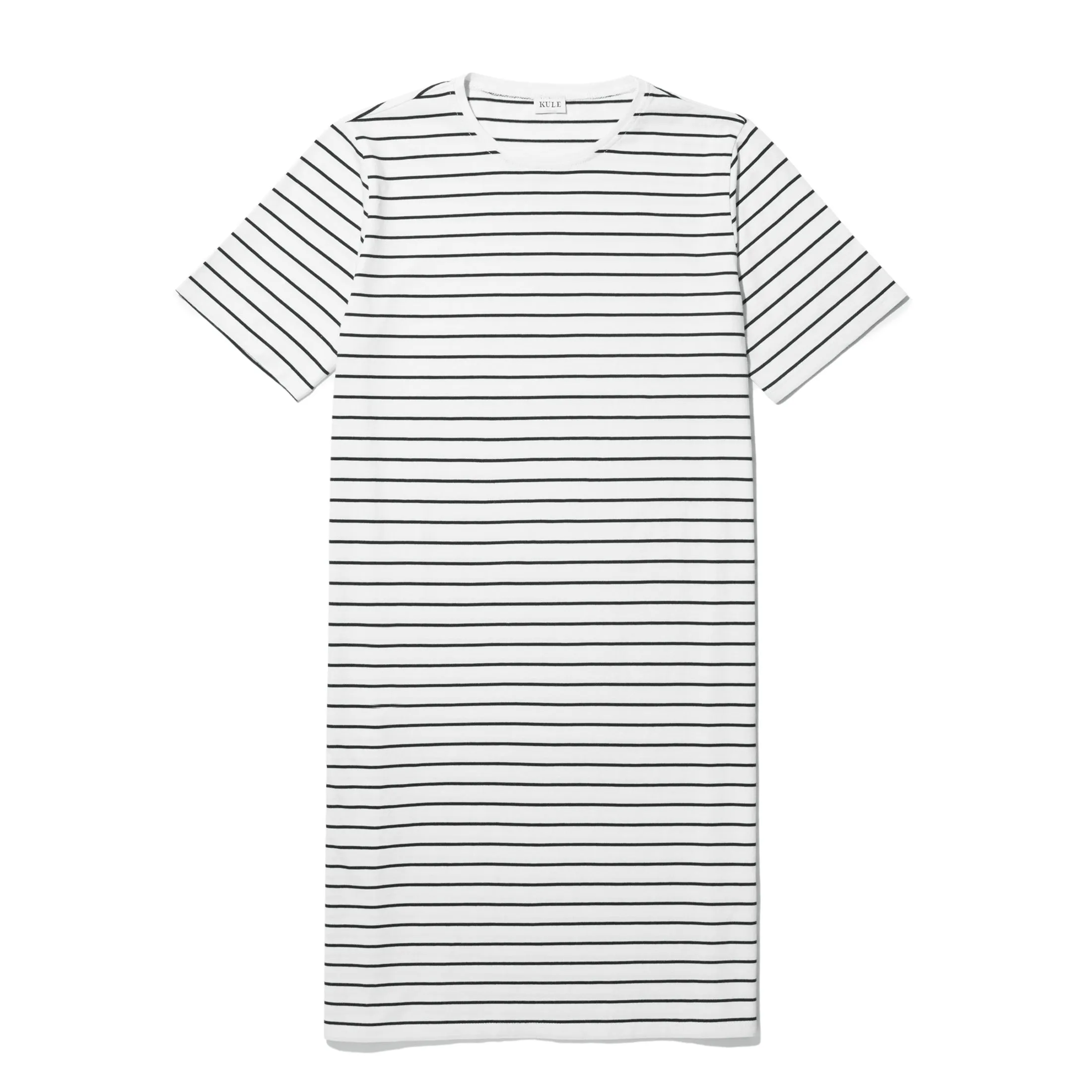 The Tee Dress - Cream/Navy Pinstripe sold by Kule