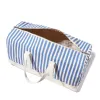 The All Over Striped Duffle Bag - Royal Blue/Canvas Mini Stripe sold by Kule