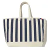 The Over the Shoulder All Over Striped Tote - Canvas/Navy sold by Kule