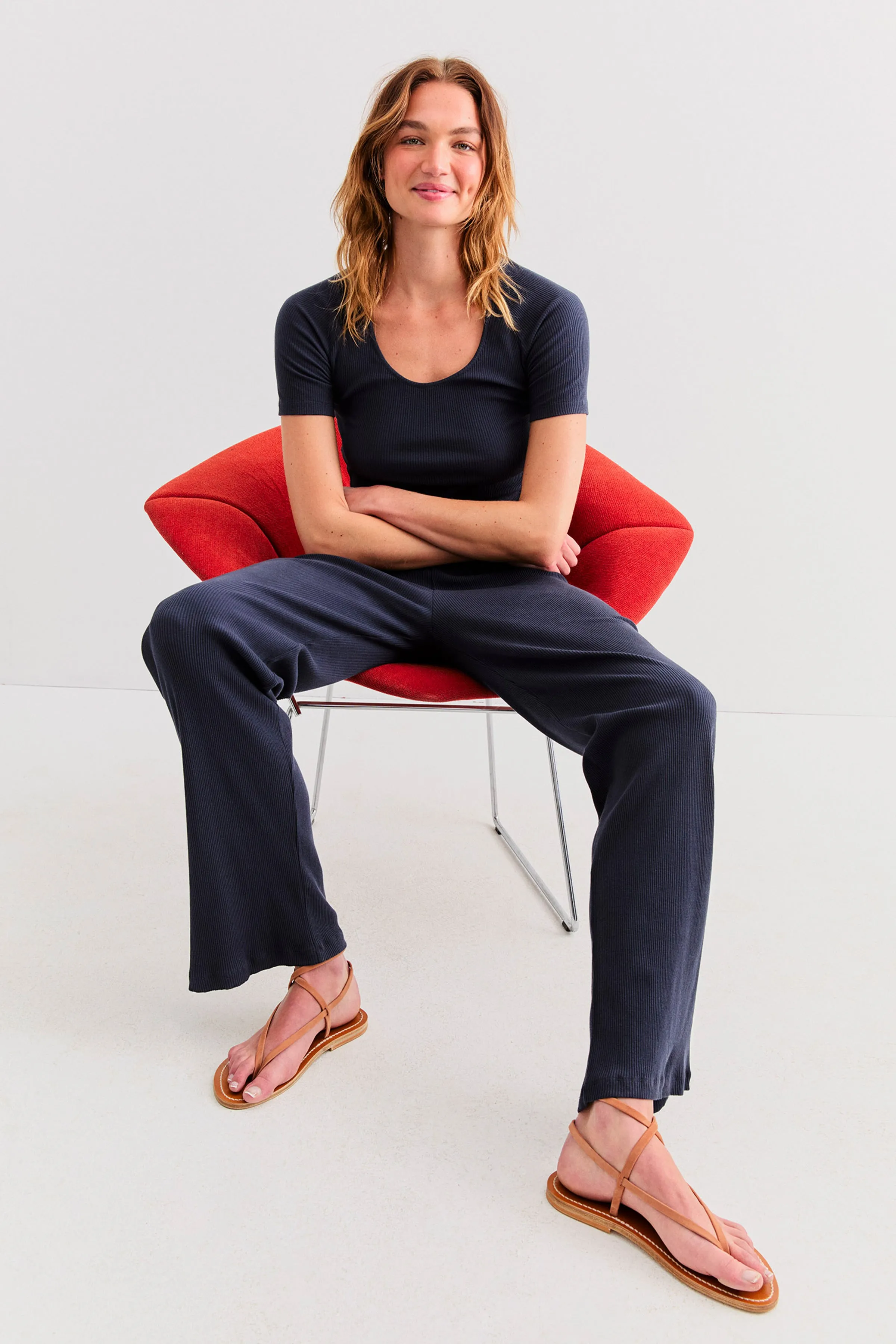 The Ribbed Elzi - Navy sold by Kule product image thumbnail 4