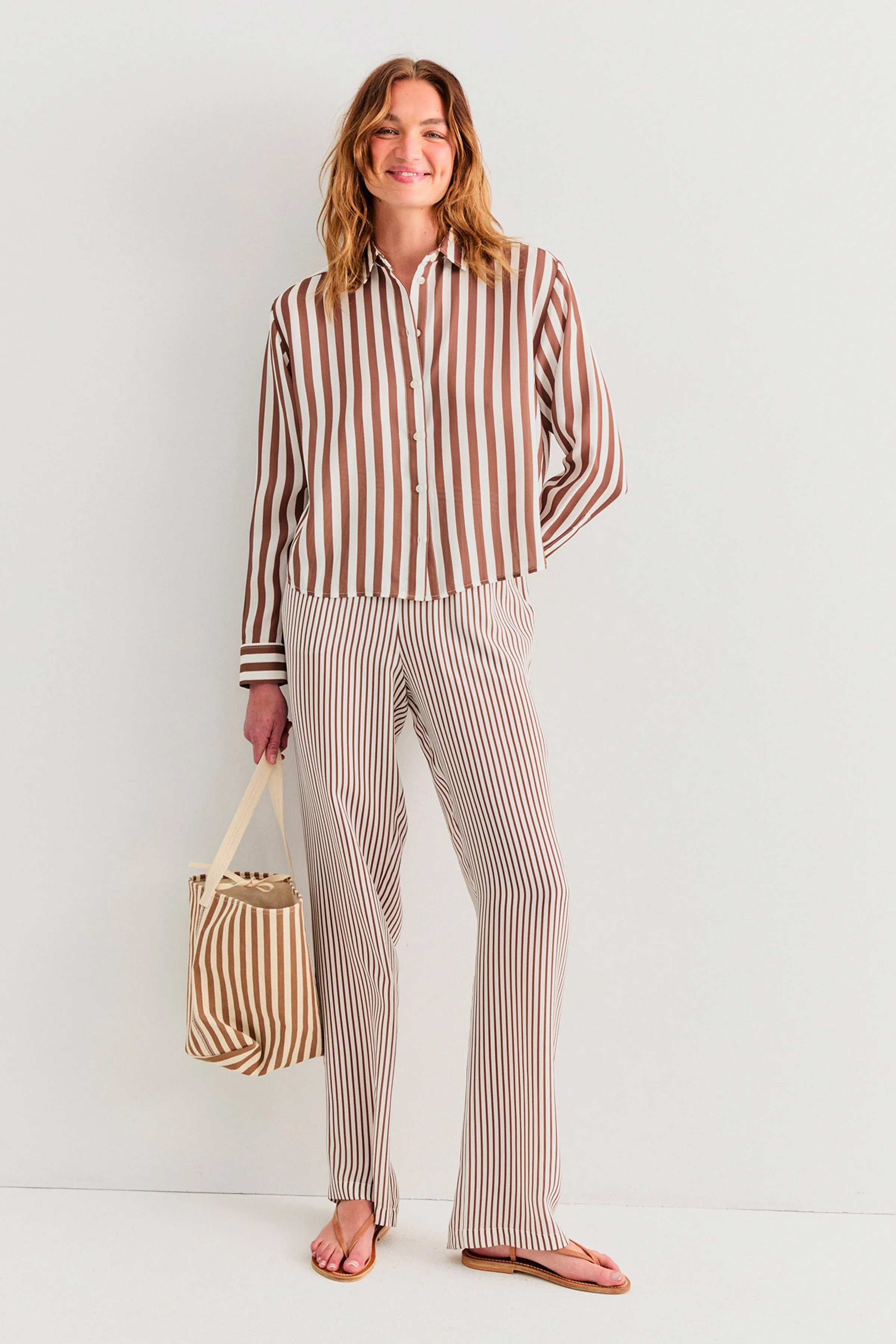 The Silk Fez - White/Mocha sold by Kule product image thumbnail 3