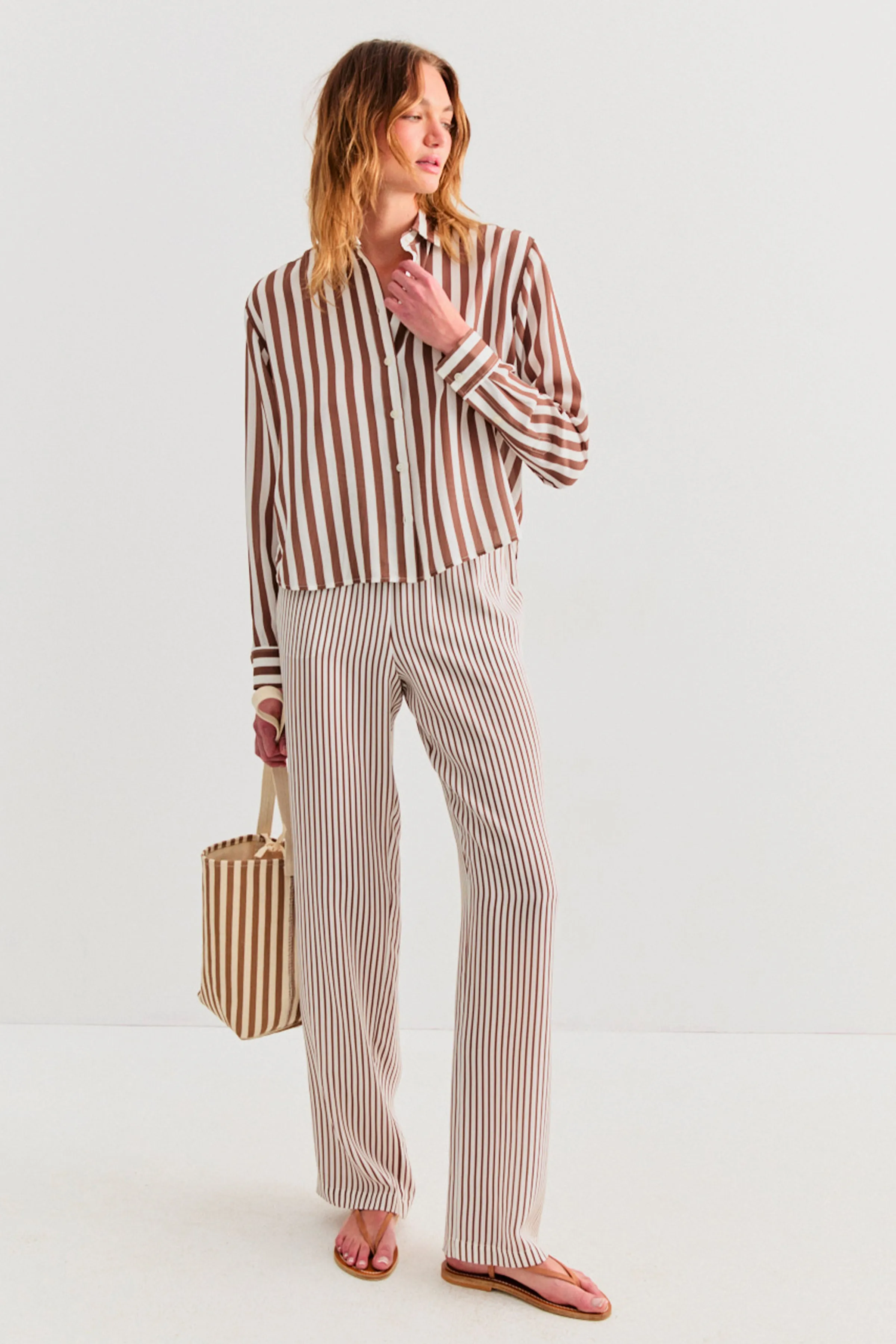 The Silk Jada - White/Mocha sold by Kule product image thumbnail 2