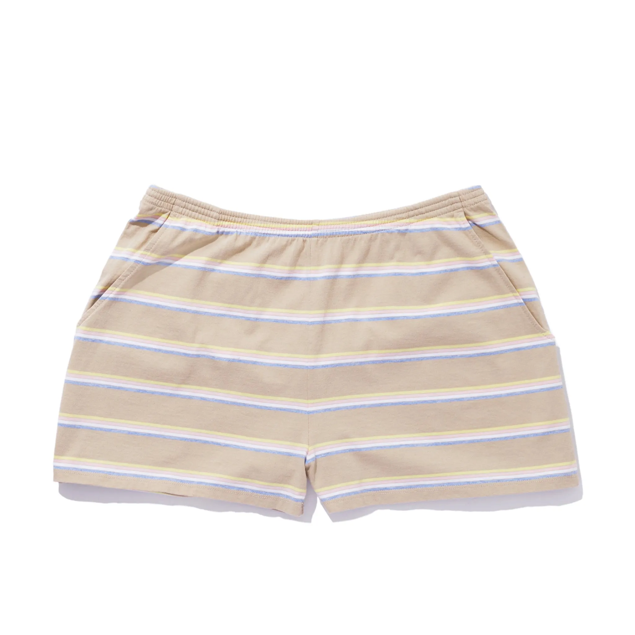 The Short - Sand Multistripe sold by Kule