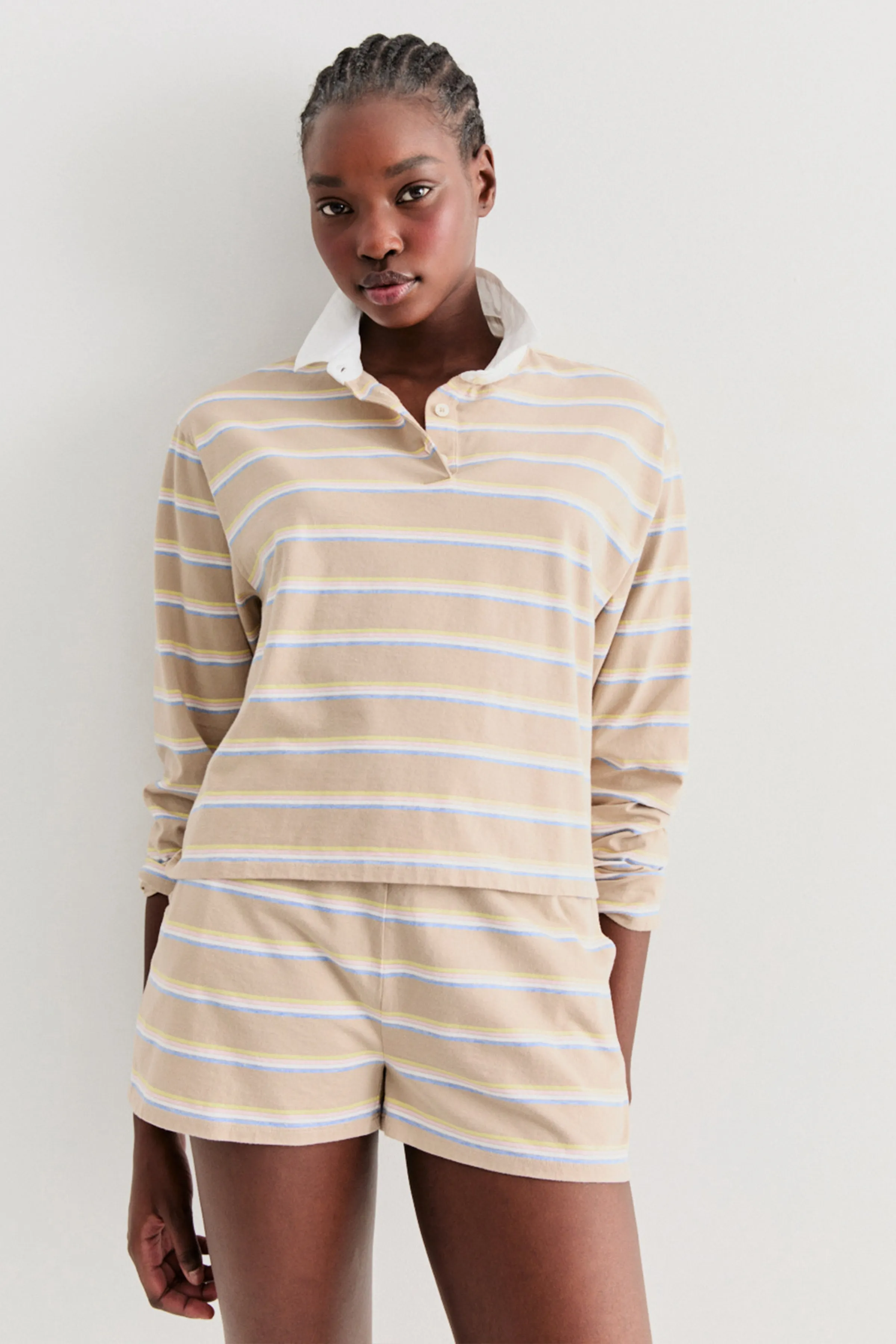 The Short - Sand Multistripe sold by Kule product image thumbnail 2