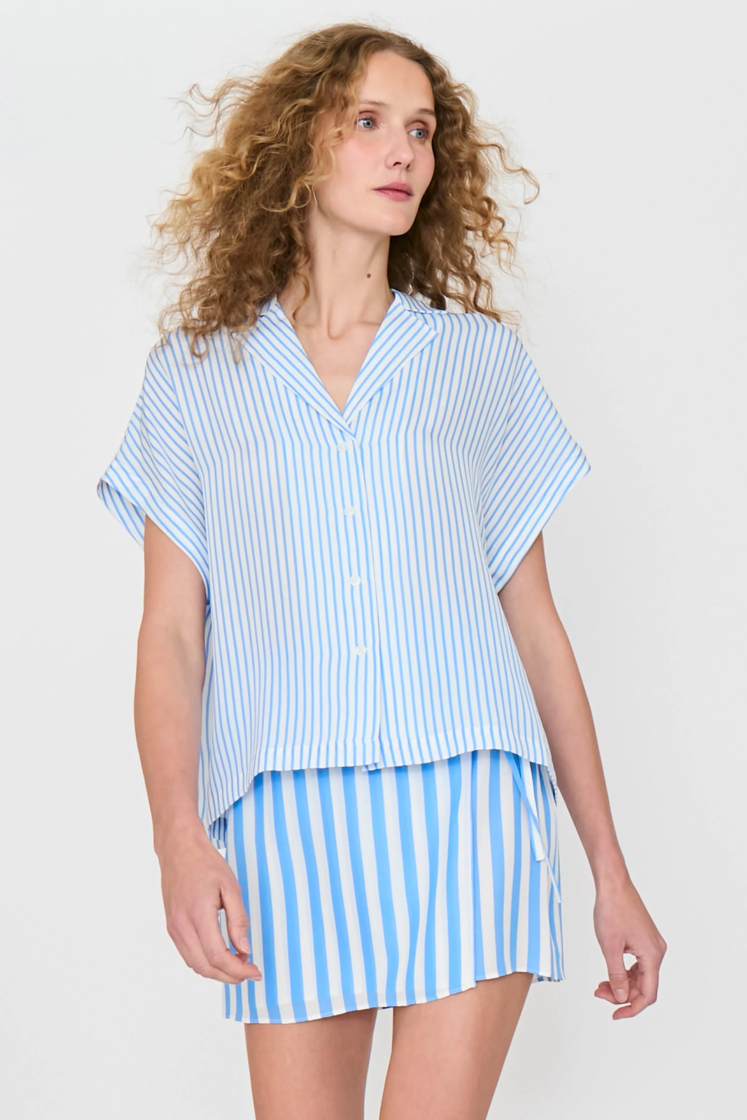 The Silk Mavis - White/Blue sold by Kule product image thumbnail 4