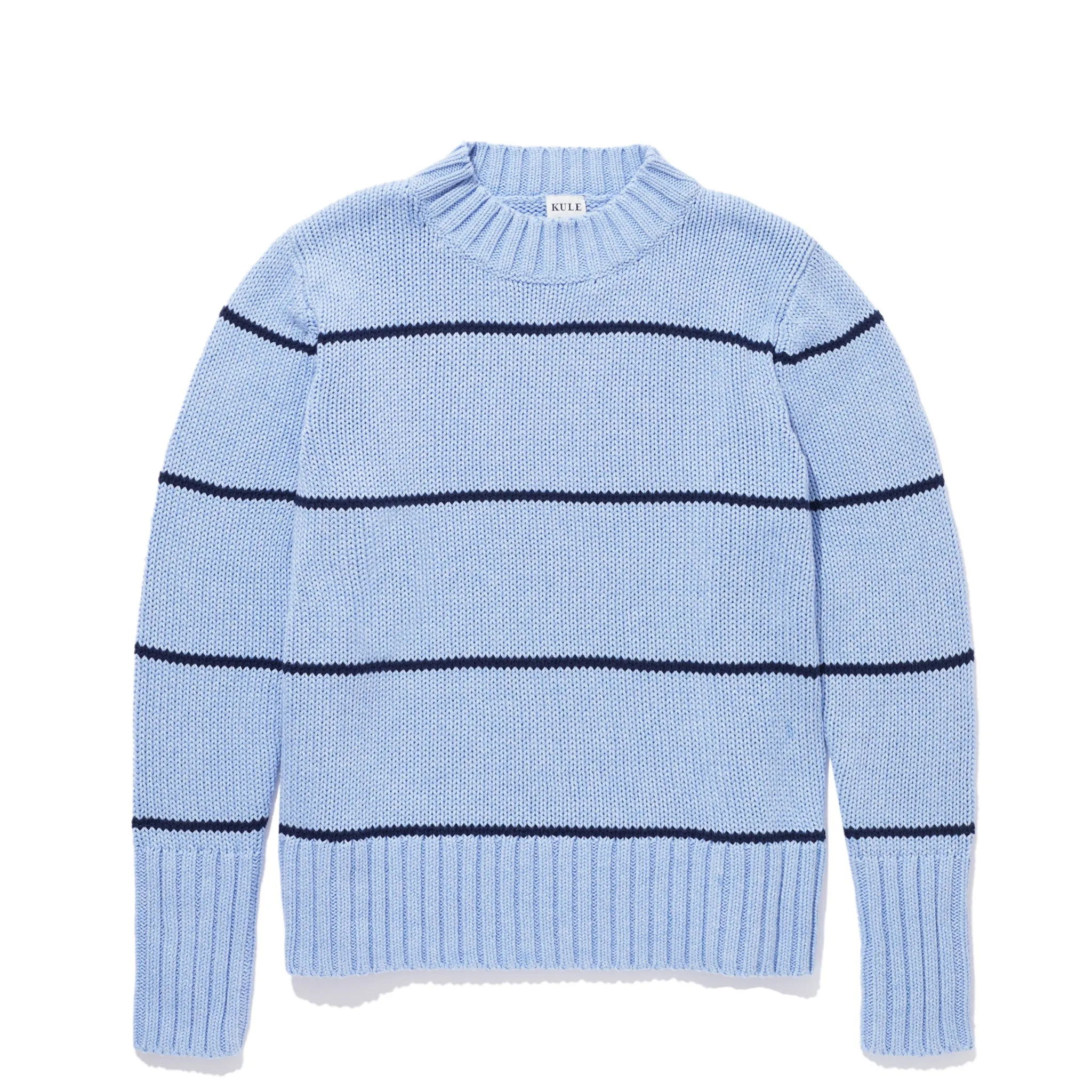 The Tatum - Heather Blue/Navy Ministripe sold by Kule