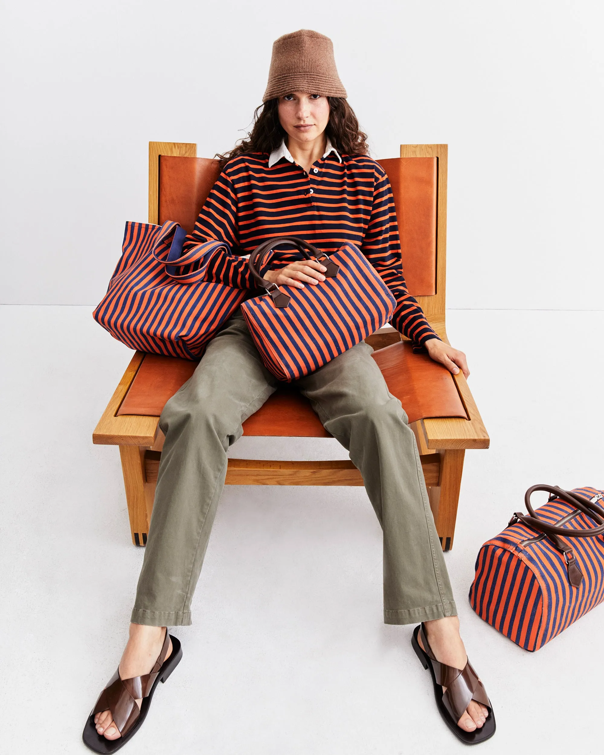 The Walden - Poppy/Navy Ministripe sold by Kule product image thumbnail 2