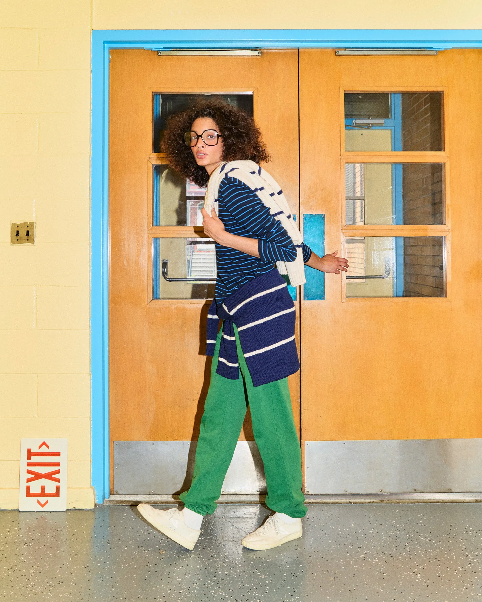 The Modern Long - Navy/Royal Pinstripe sold by Kule product image thumbnail 4