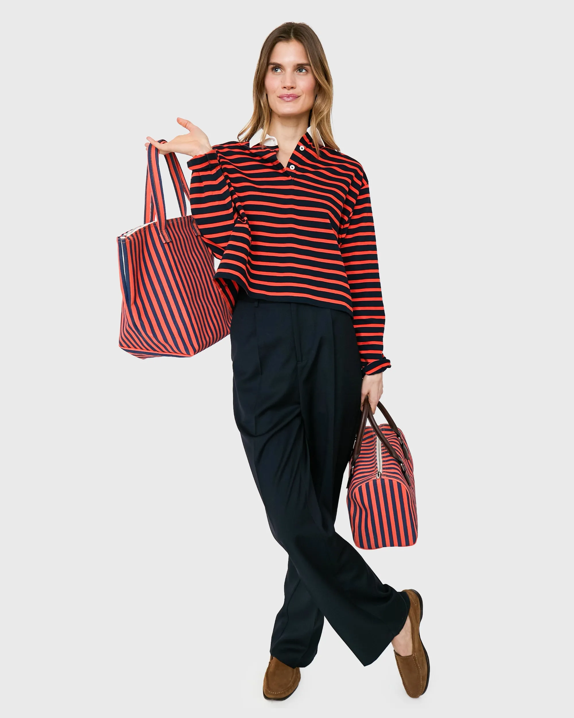 The Etna - Poppy/Navy Ministripe sold by Kule product image thumbnail 2